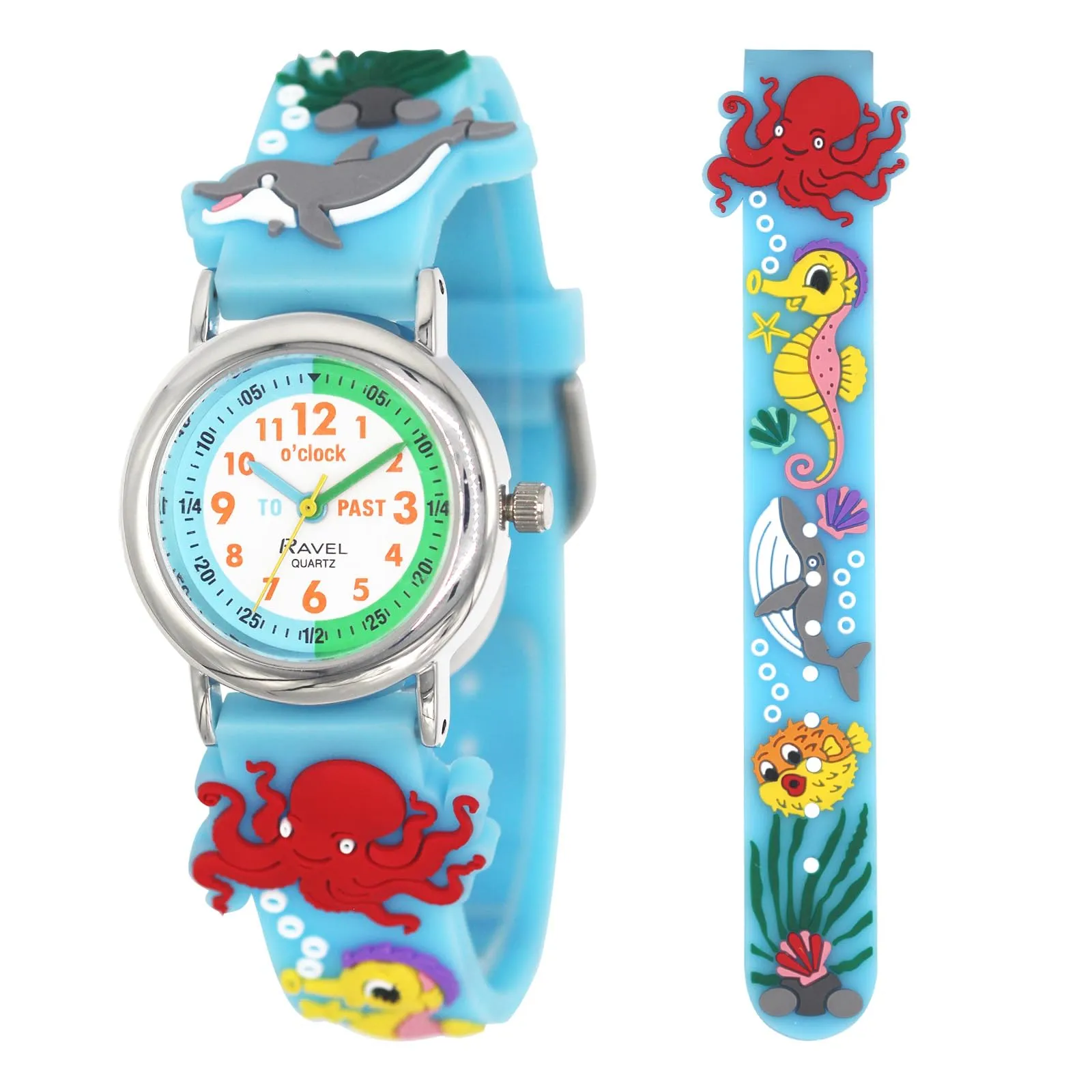 Ravel Orologio Analogico al Quarzo per Bambini R1513.98 Vita Marina Blu - immagine 2