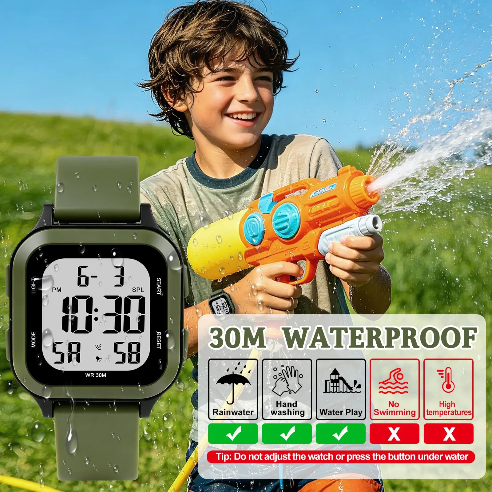 Ayybboo Orologio Digitale per Bambini e Bambine (7-18 Anni) - immagine 3