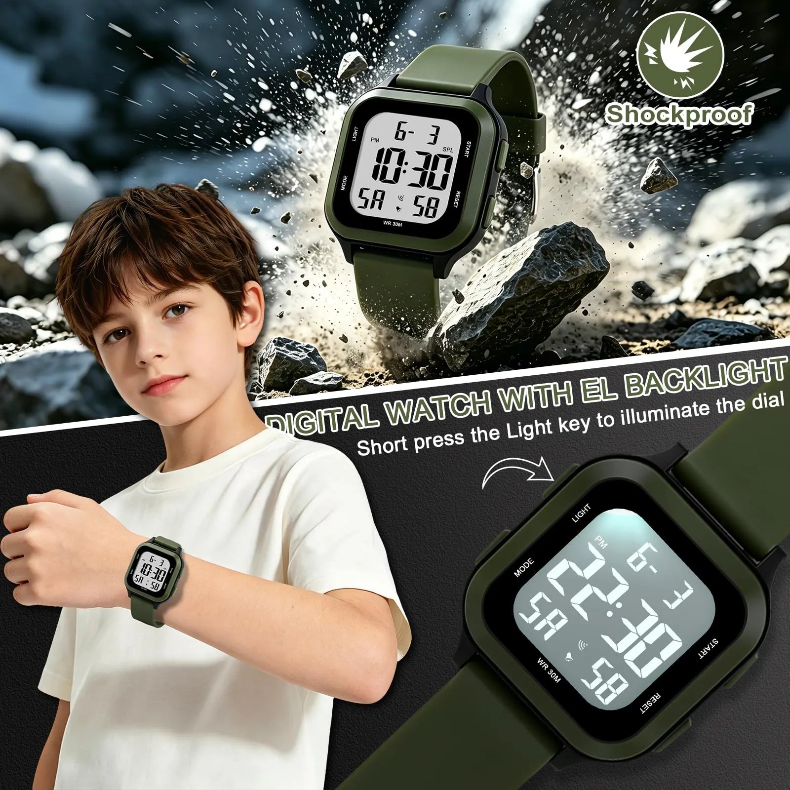 Ayybboo Orologio Digitale per Bambini e Bambine (7-18 Anni) - immagine 5