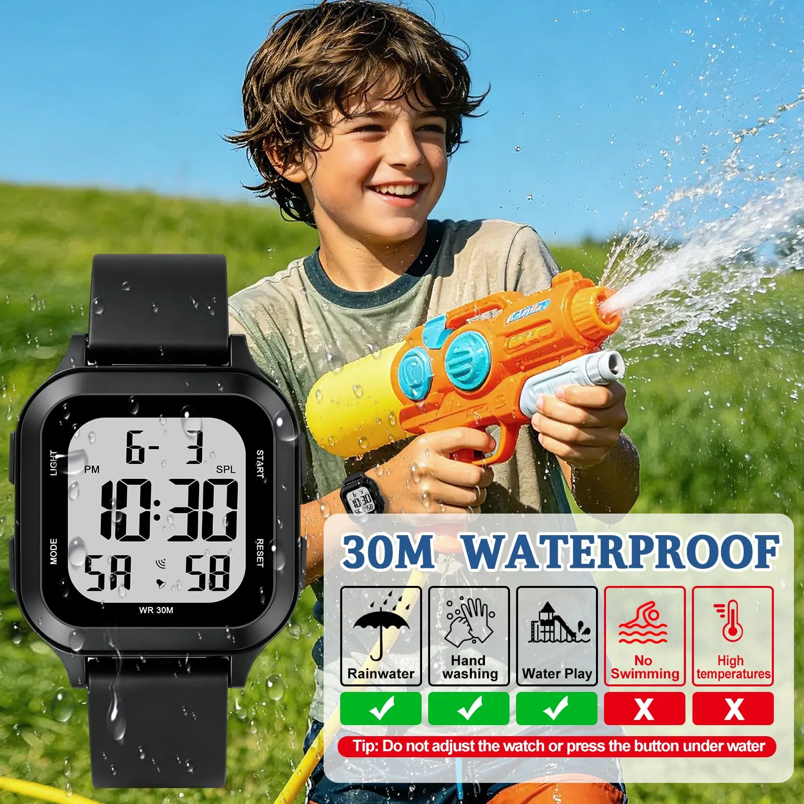 Ayybboo Orologio Digitale per Bambini e Bambine 7-18 Anni - immagine 3
