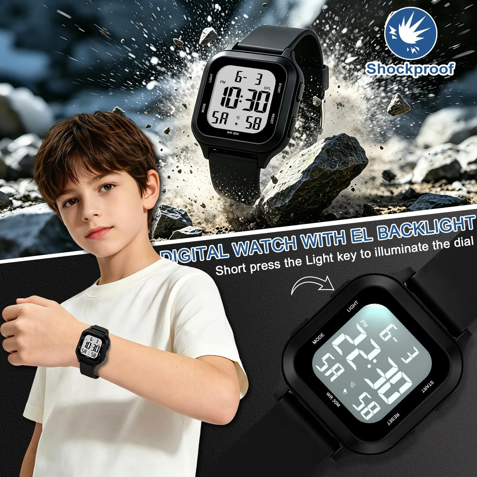 Ayybboo Orologio Digitale per Bambini e Bambine 7-18 Anni - immagine 5