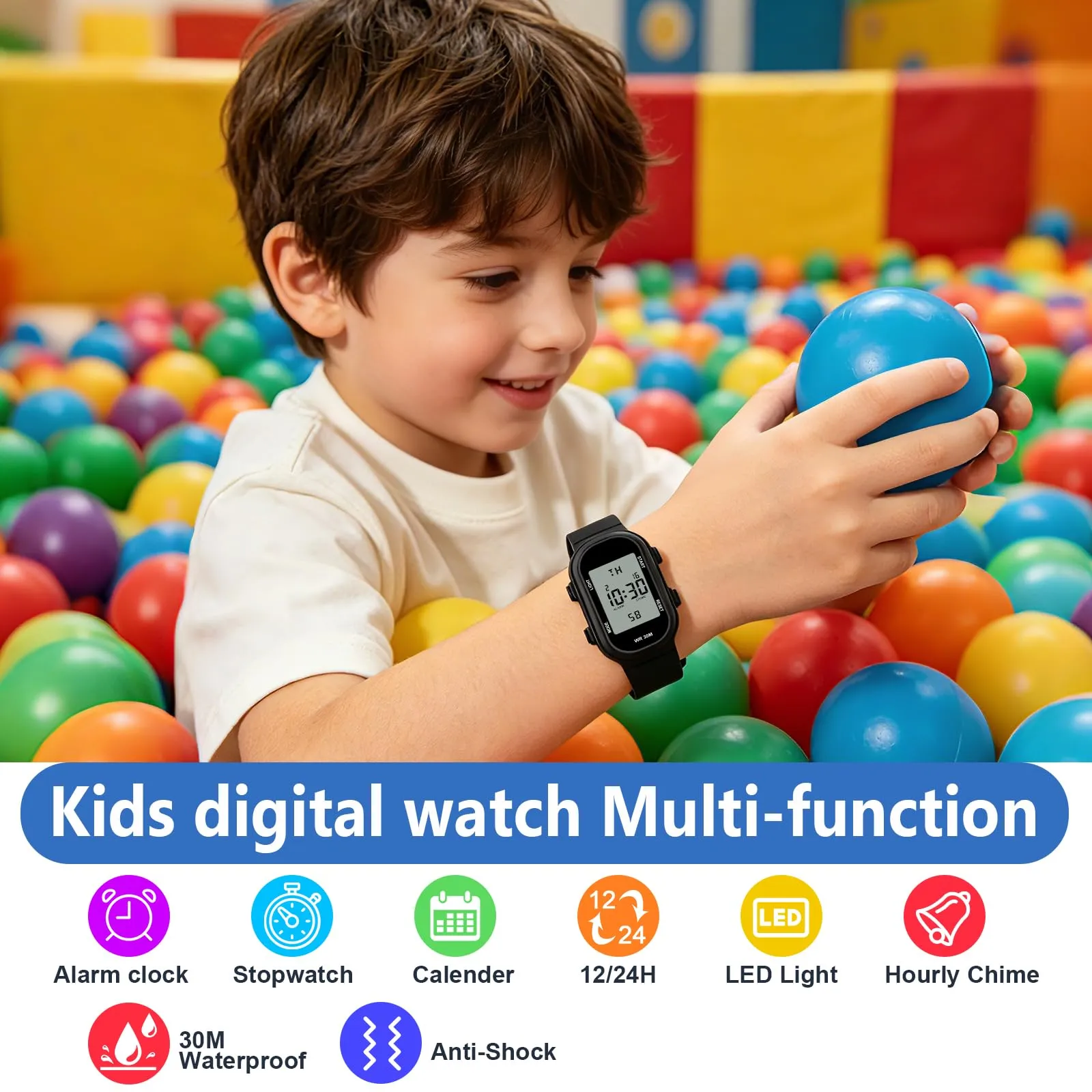 Ayybboo Orologio Digitale per Bambini e Ragazzi 7-18 Anni - immagine 2