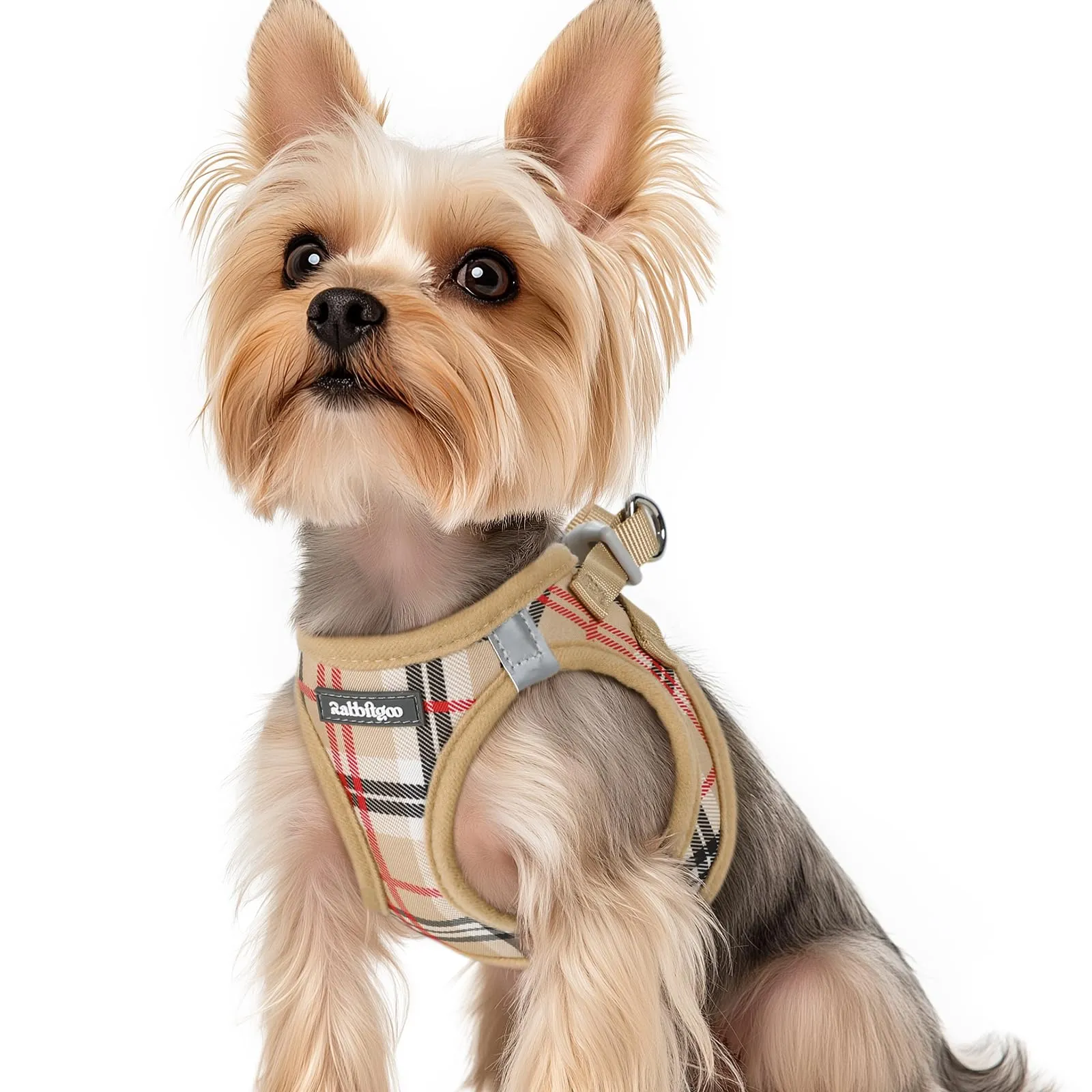 rabbitgoo Pettorina Cane Taglia Piccola, Tartan Kaki, S - immagine 1