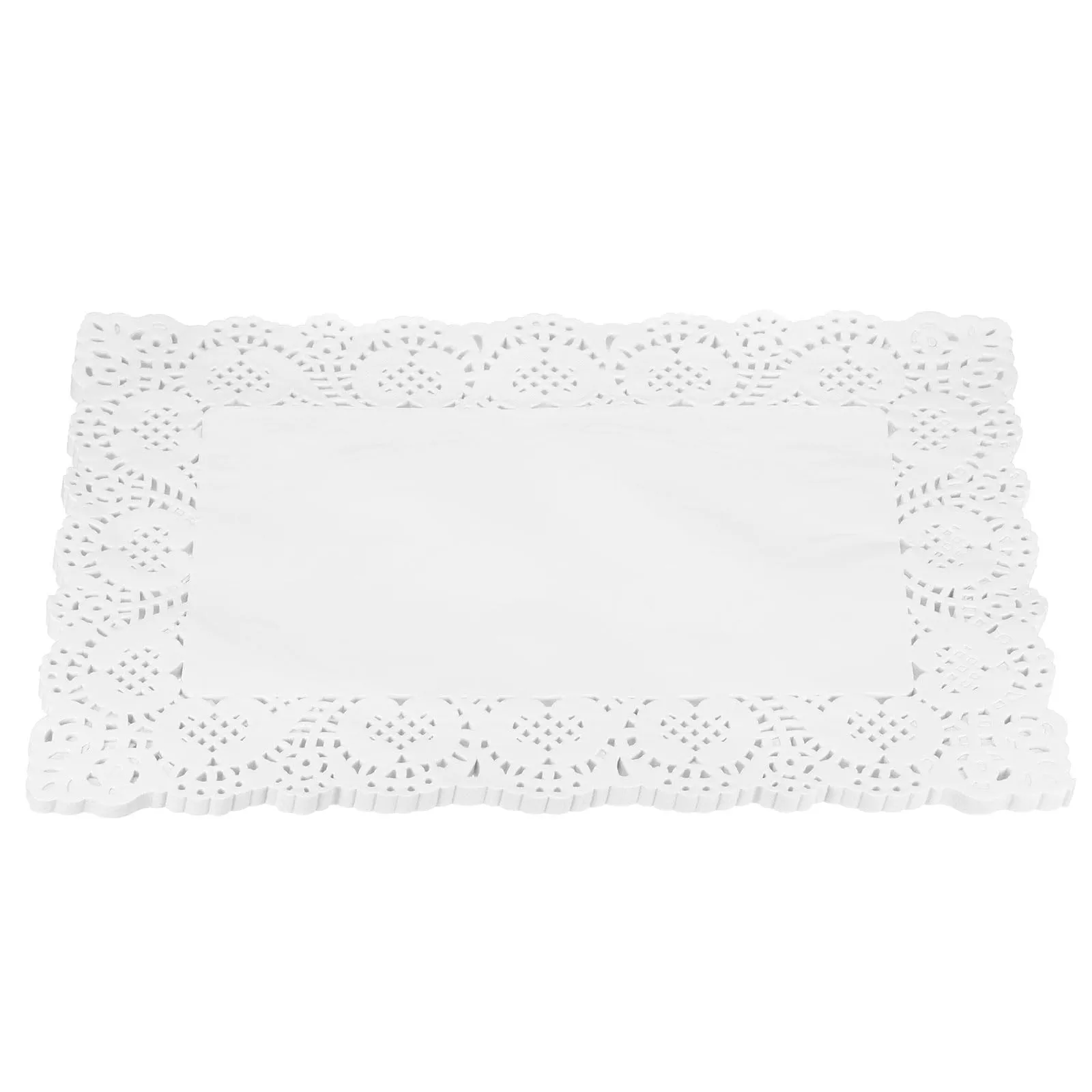 QUARKZMAN Centrini di Carta Pizzo Bianco, 10 x 14 Pollici, Rettangolari, 100 Pezzi - immagine 1