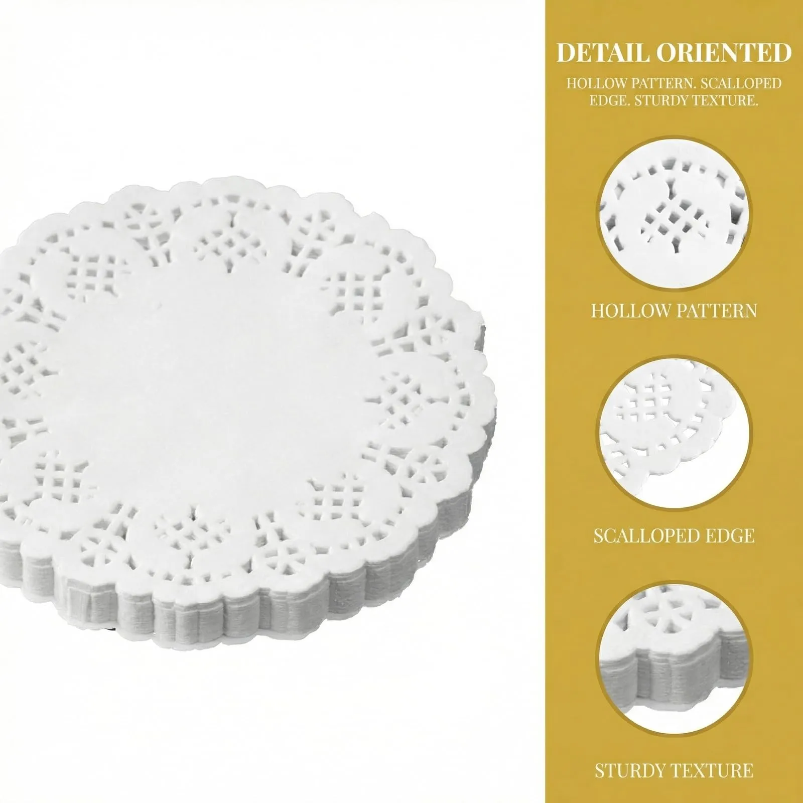 Daleweo Basi in Pizzo per Torte, 11,4 cm, 150 Pezzi, Bianco - immagine 6