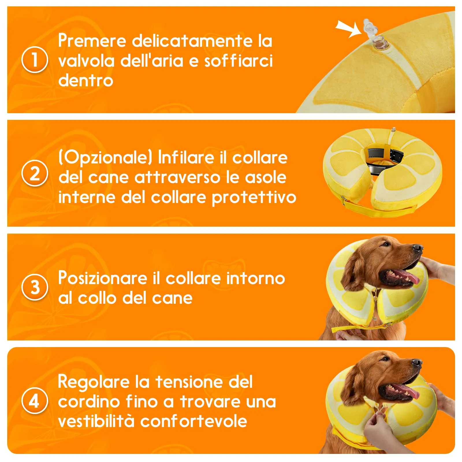 SuplutuX Collare Elisabettiano Gonfiabile per Cani e Gatti, Taglia L - immagine 6