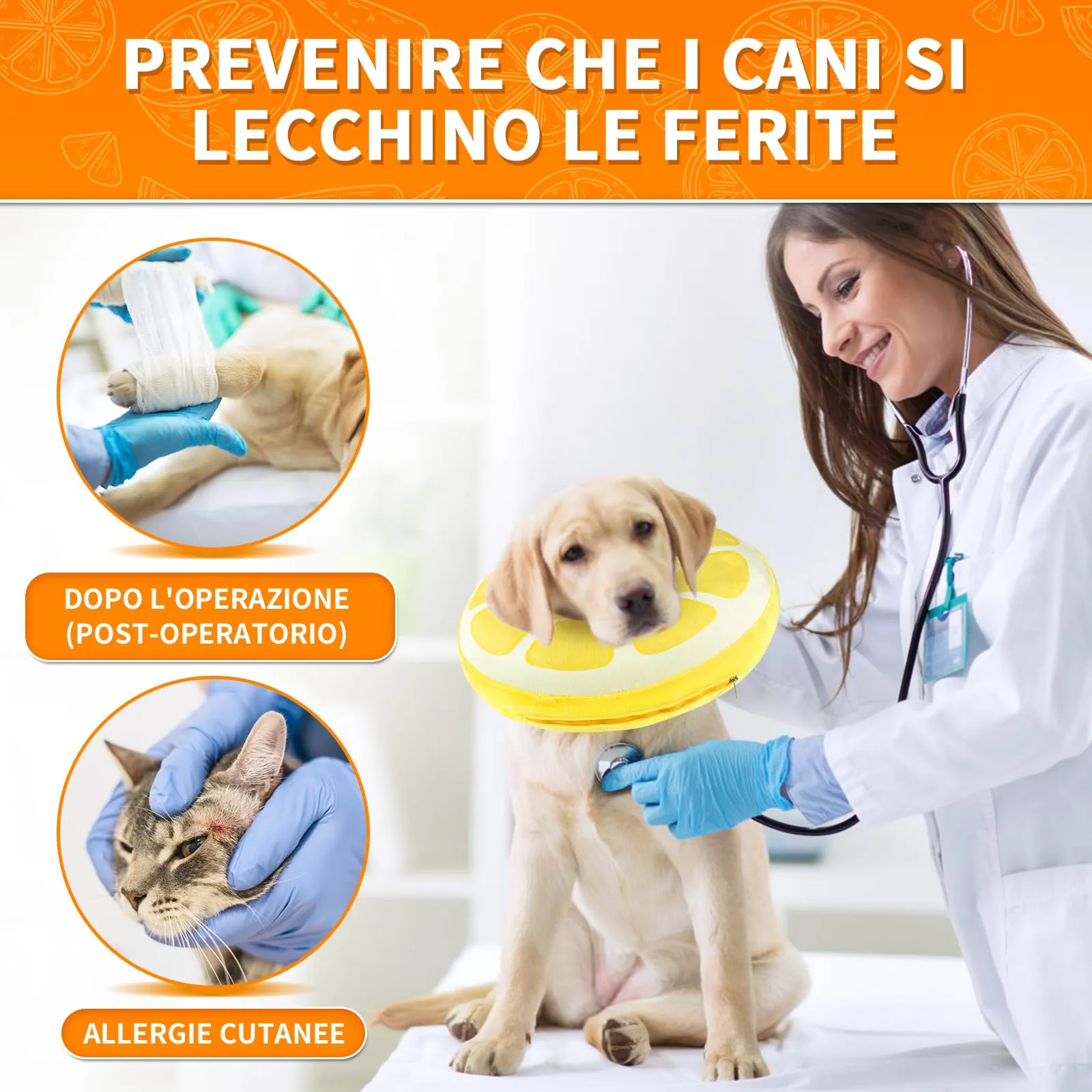 SuplutuX Collare Elisabettiano Gonfiabile per Cani e Gatti, Taglia S - immagine 2