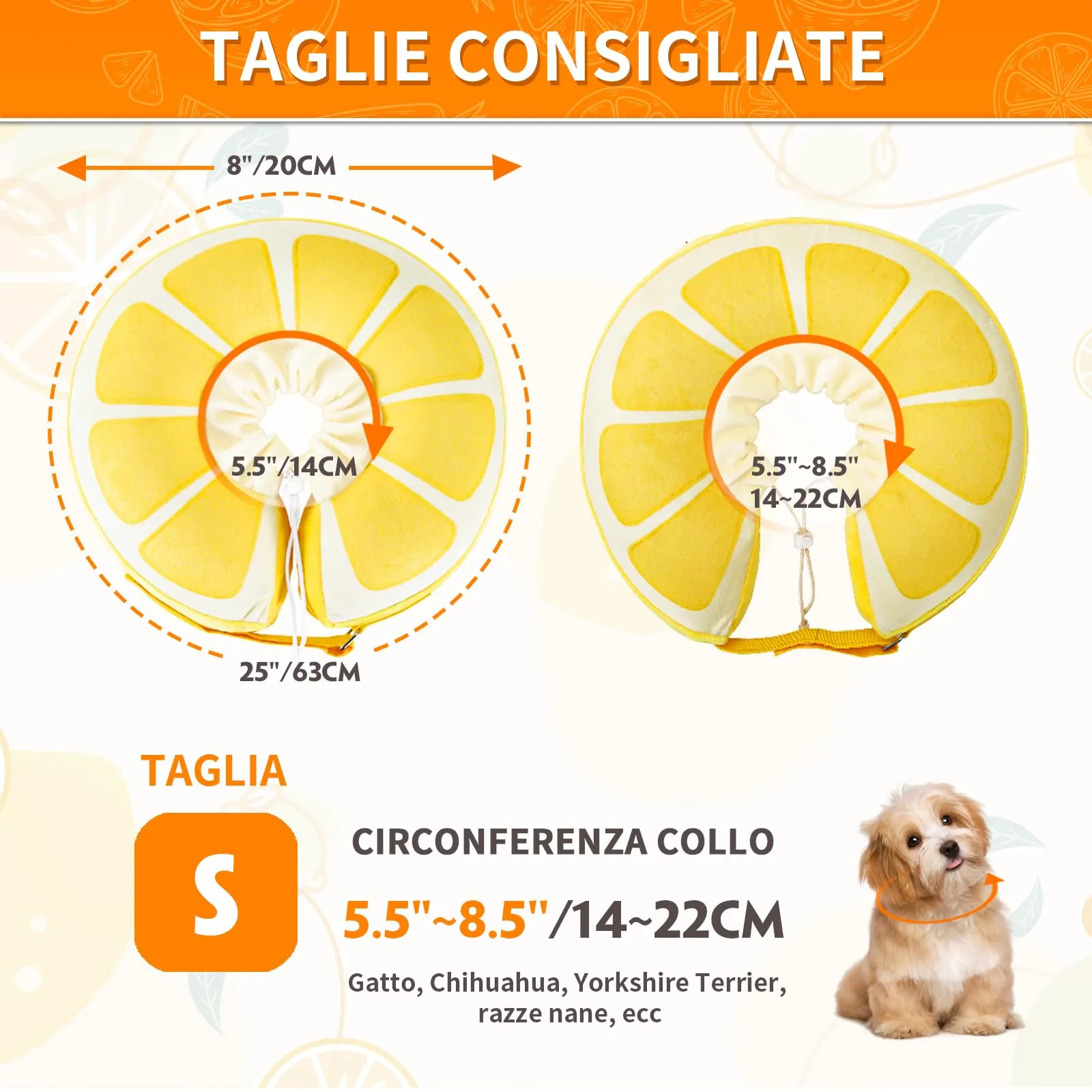 SuplutuX Collare Elisabettiano Gonfiabile per Cani e Gatti, Taglia S - immagine 4
