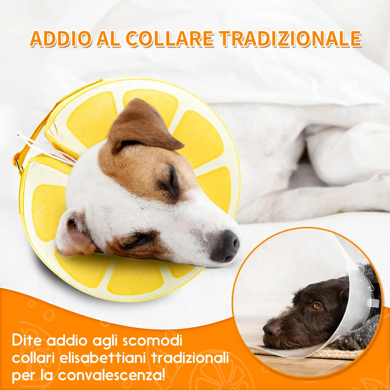 SuplutuX Collare Elisabettiano Gonfiabile per Cani e Gatti, Taglia S - immagine 5