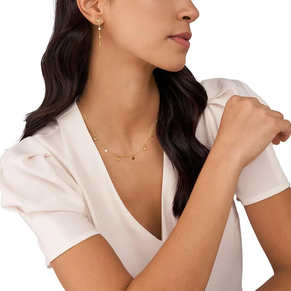 Emporio Armani EGS3064SET Set collana da donna con orecchini in acciaio inossidabile oro - immagine 2