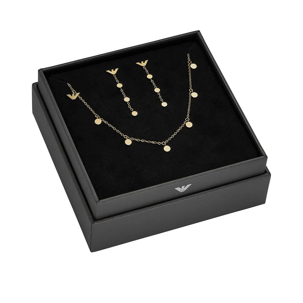 Emporio Armani EGS3064SET Set collana da donna con orecchini in acciaio inossidabile oro - immagine 4