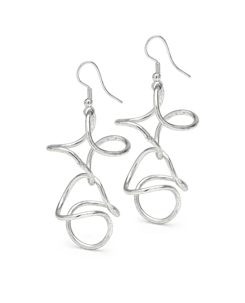 VLNET Vestopazzo Orecchini Curve Silver Placcato Argento 925 - immagine 2