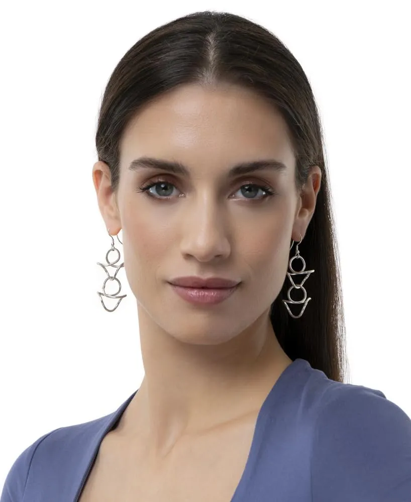 VLNET Vestopazzo Orecchini Curve Silver Placcato Argento 925 - immagine 4
