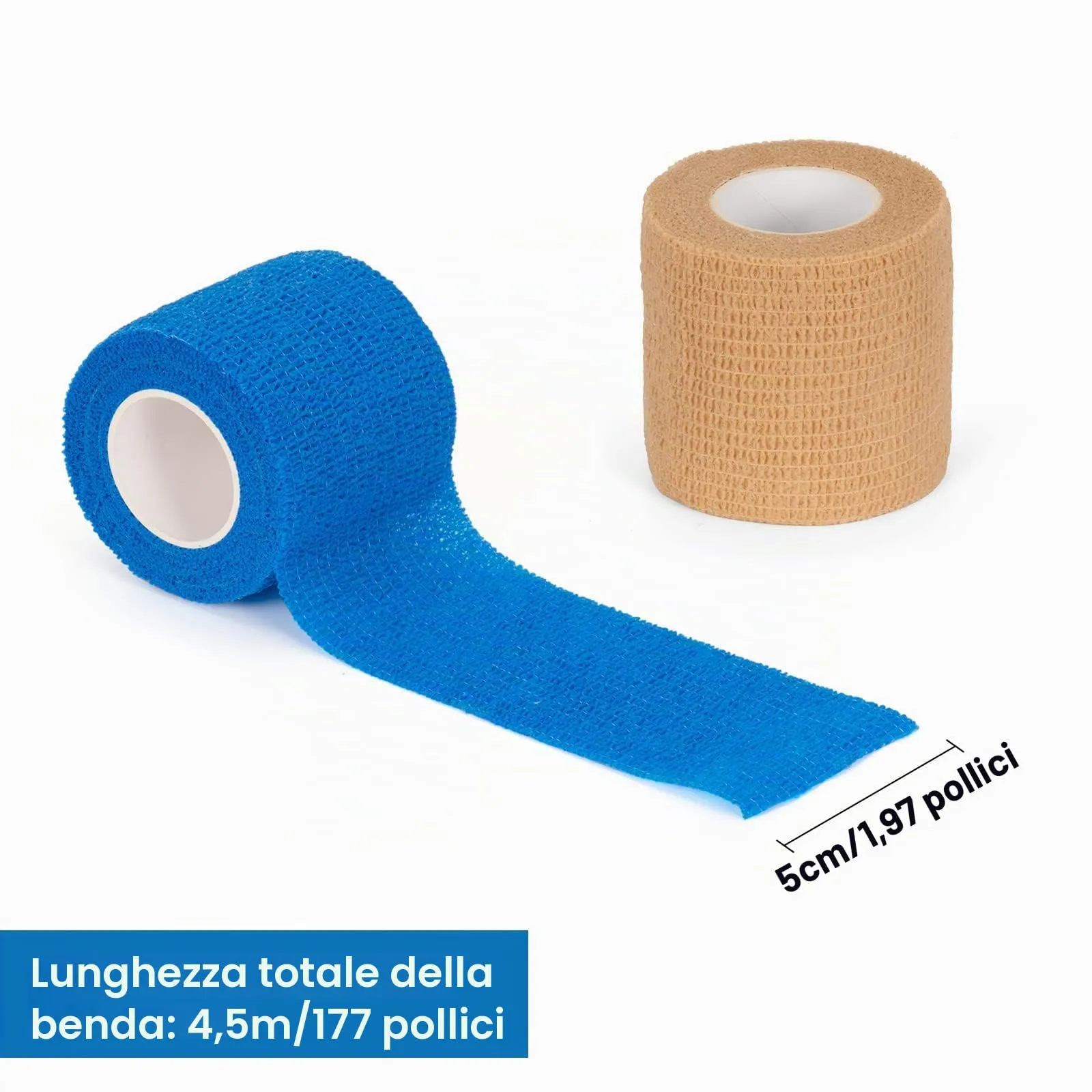 SEADESKY Benda Elastica Coesiva, 6 Rotoli, 5cm x 4.5m - immagine 2