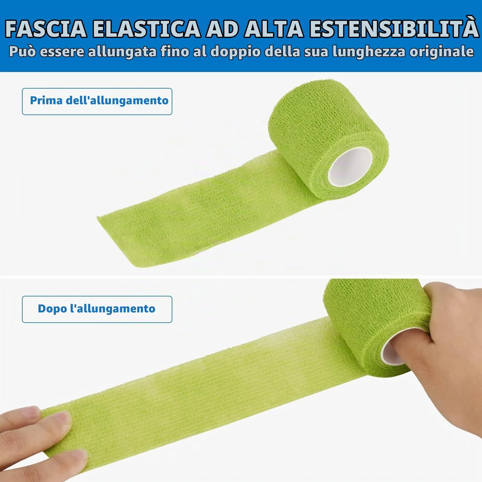 SEADESKY Benda Elastica Coesiva, 6 Rotoli, 5cm x 4.5m - immagine 3