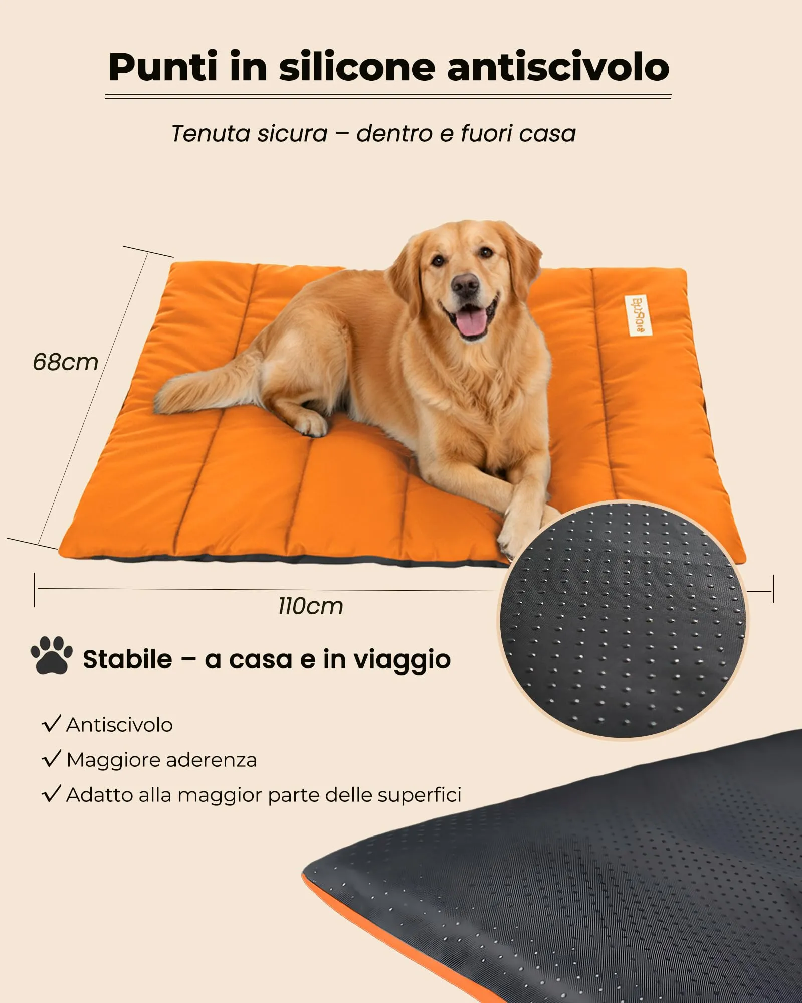EpicRove Tappetino per Cani Impermeabile e Imbottito, 110 x 68 cm, Antiscivolo e Lavabile - immagine 2