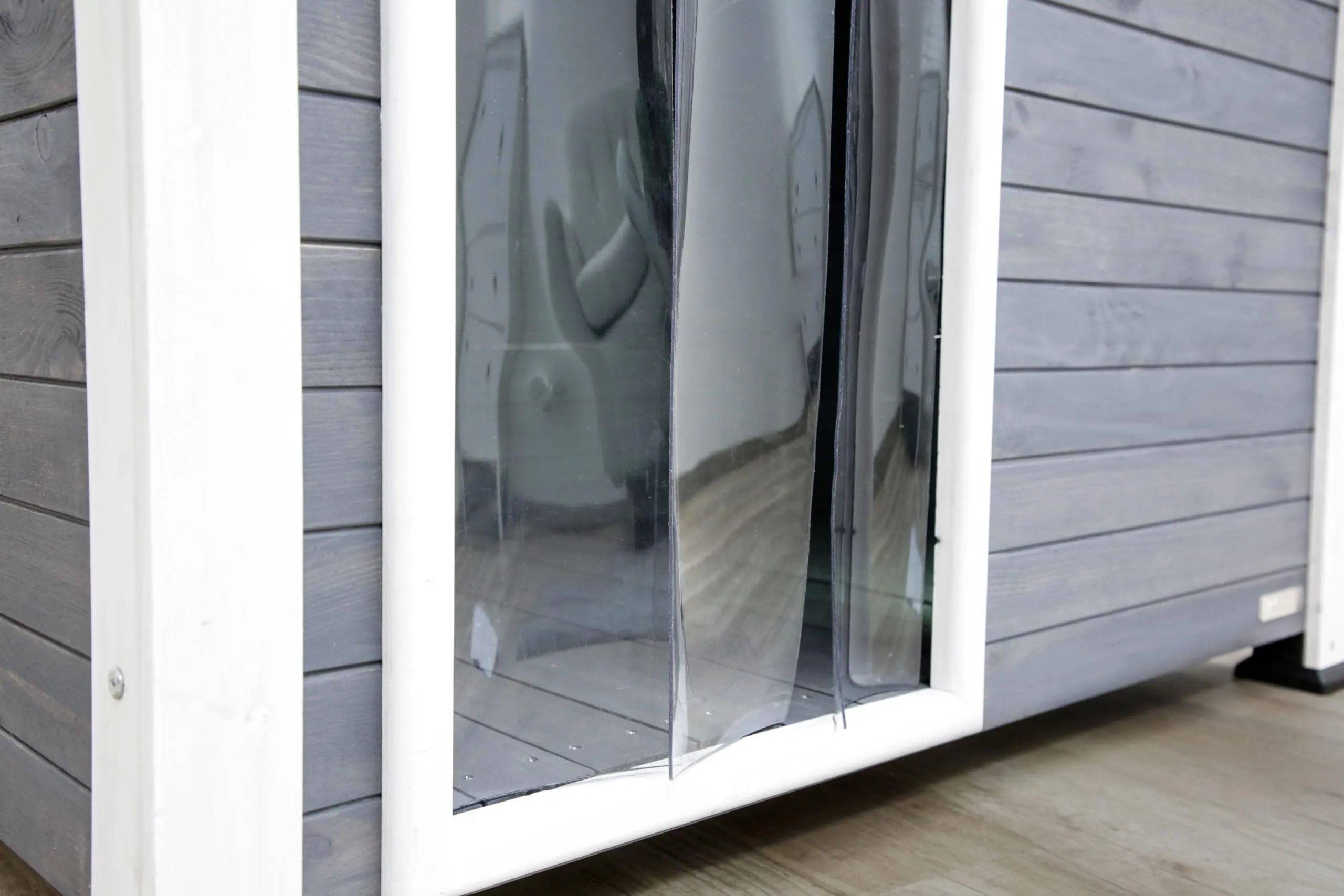 Kerbl Pet Cuccia per cani Kenny, legno, bianco/grigio, 113x77x81 cm - immagine 4