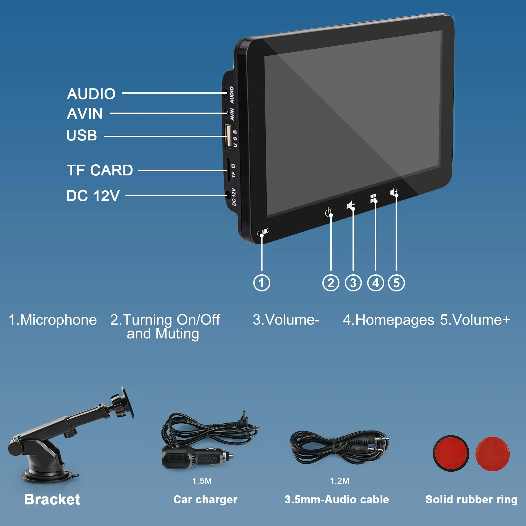 Alltolink A9 Schermo per Auto 7 Pollici, Wireless CarPlay e Android Auto, BT 5.0, AUX, Mirror Screen - immagine 6