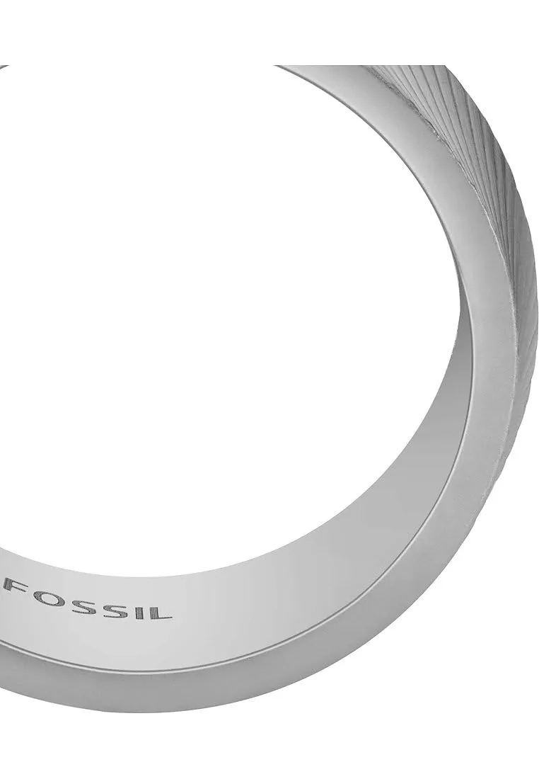 Fossil Anello a fascia da uomo in acciaio inossidabile JF0456804012 - immagine 2