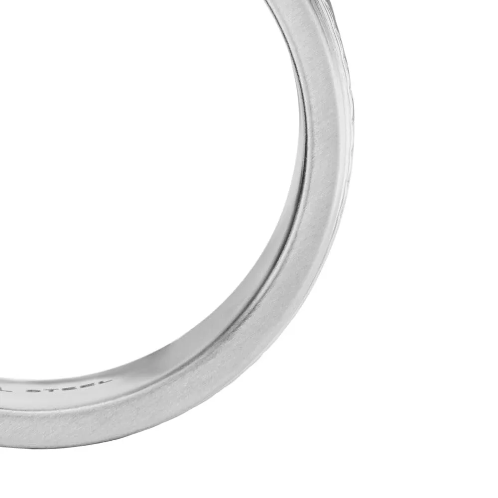 Fossil Anello a Fascia da Uomo in Acciaio Inossidabile JF0476804010 - immagine 5