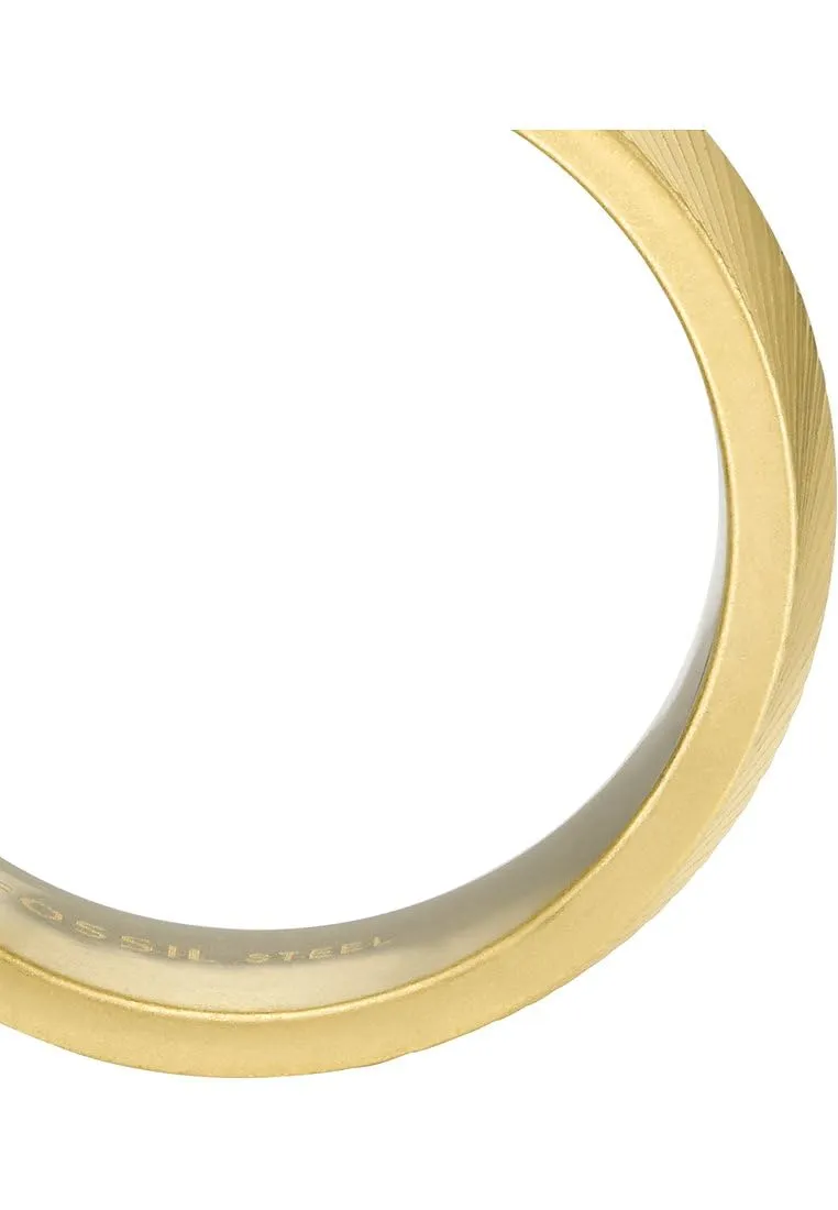 Fossil Anello a fascia da uomo in acciaio inossidabile oro JF04611710-19 - immagine 5