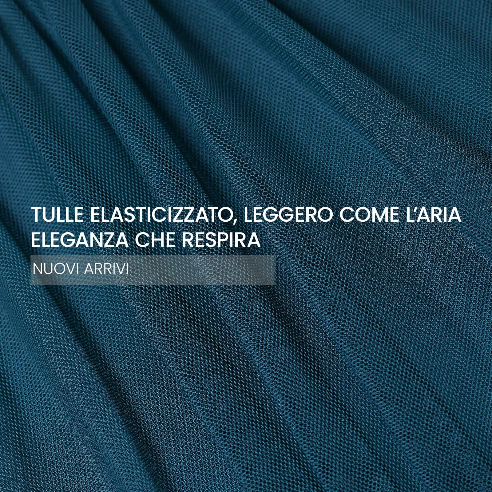 VALORIALUXE Abito Lungo Elegante Donna con Stola Coordinata, Collo Alto Senza Maniche in Tulle, Blu Petrolio - immagine 4