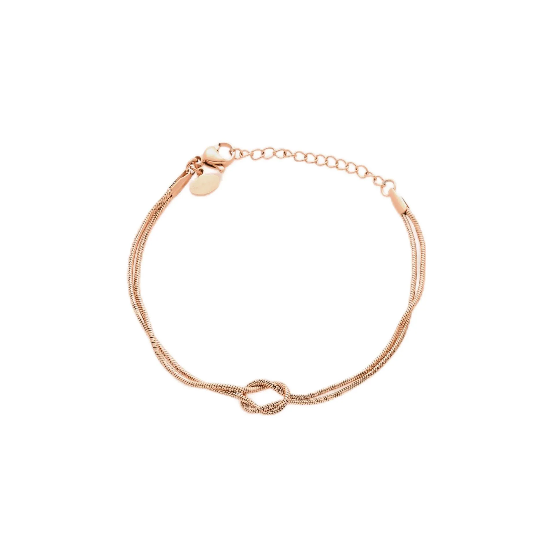 Louis Ciocchetti dal 1887 Bracciale Donna in Acciaio con Nodo, Regolabile 16+4 cm, Maglia Fine 1,3 mm, Made in Italy - immagine 1