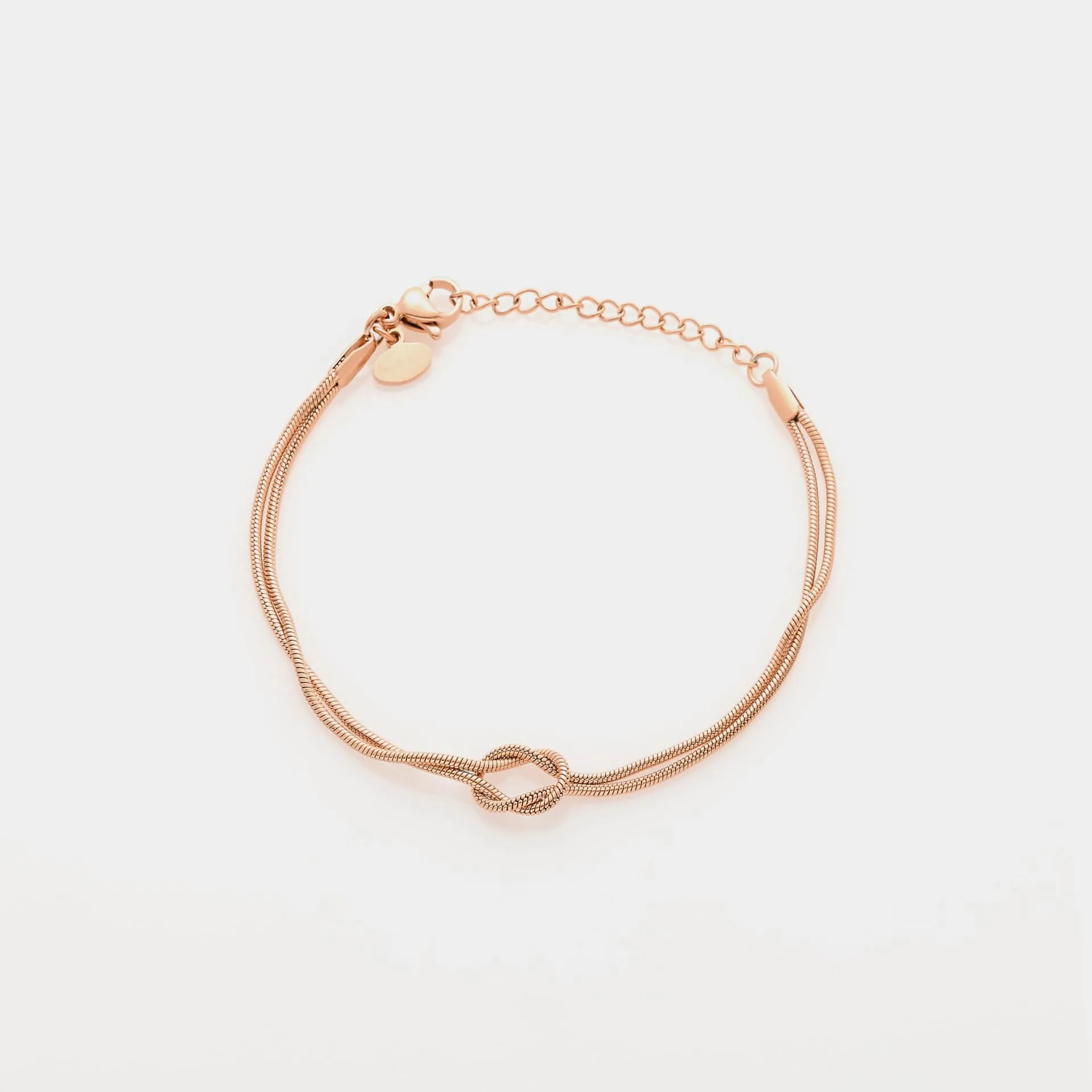 Louis Ciocchetti dal 1887 Bracciale Donna in Acciaio con Nodo, Regolabile 16+4 cm, Maglia Fine 1,3 mm, Made in Italy - immagine 2