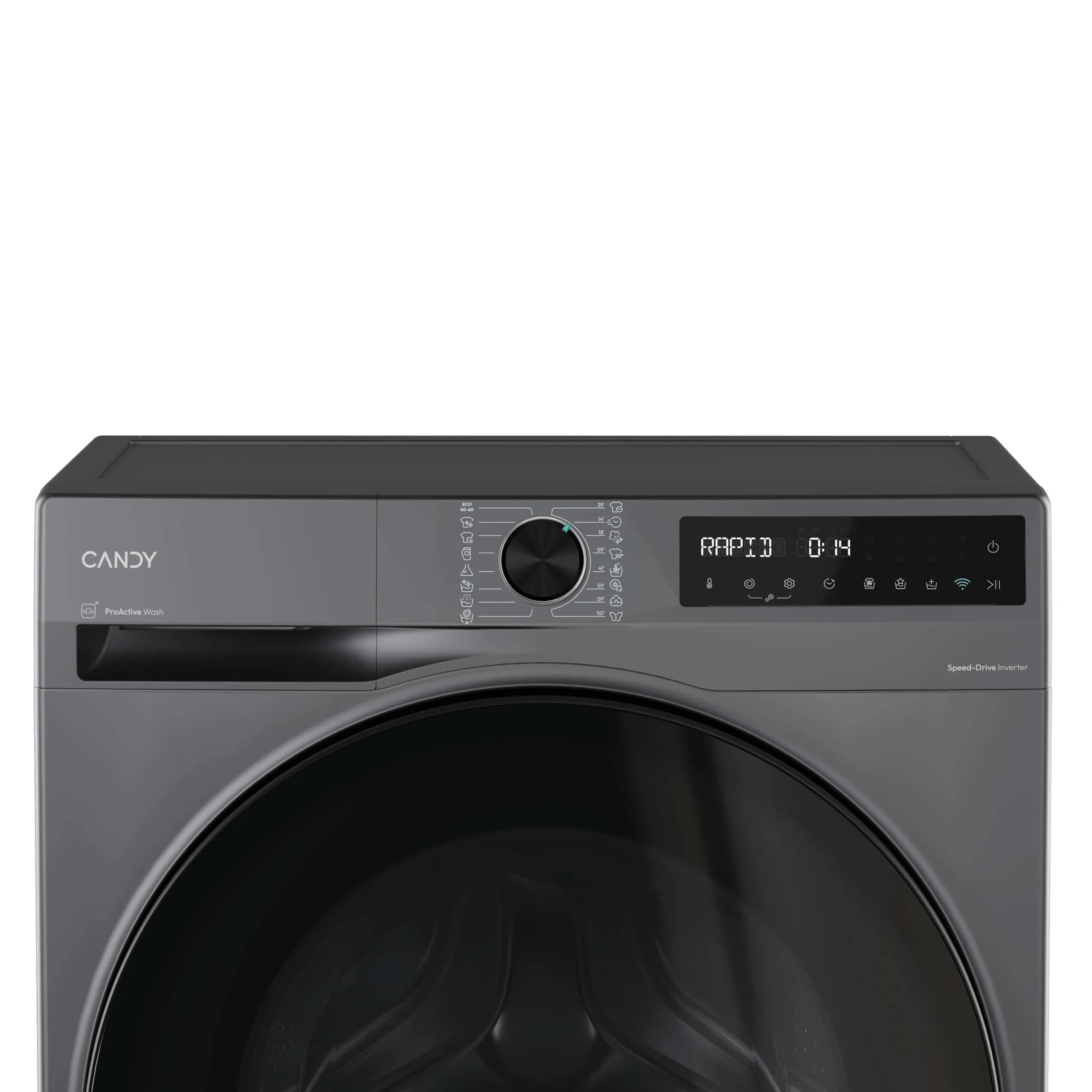 Candy ProWash 550 Lavatrice 9 Kg, 1400 Giri, Classe A-20%, Grigio - immagine 4