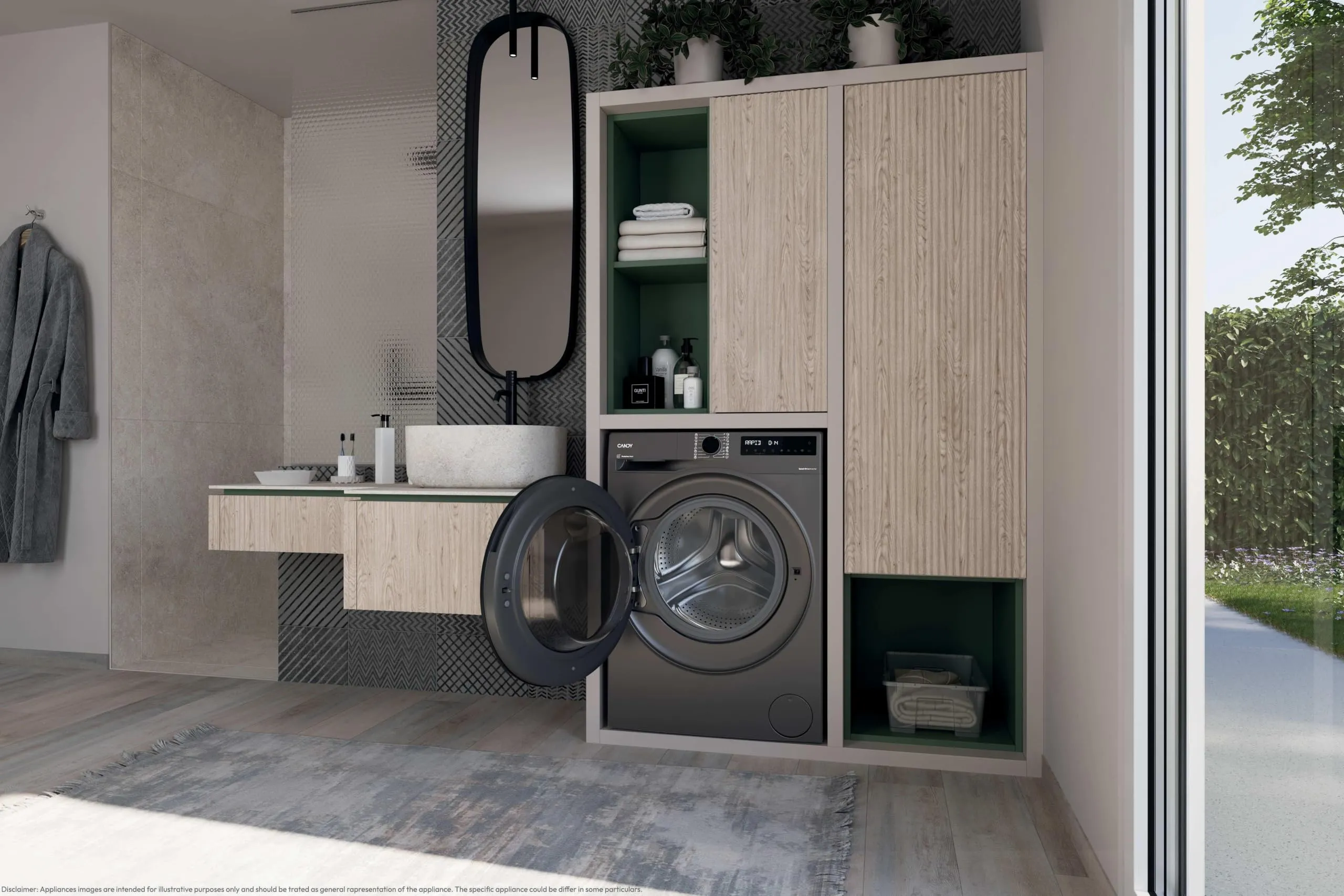 Candy ProWash 550 Lavatrice 9 Kg, 1400 Giri, Classe A-20%, Grigio - immagine 8