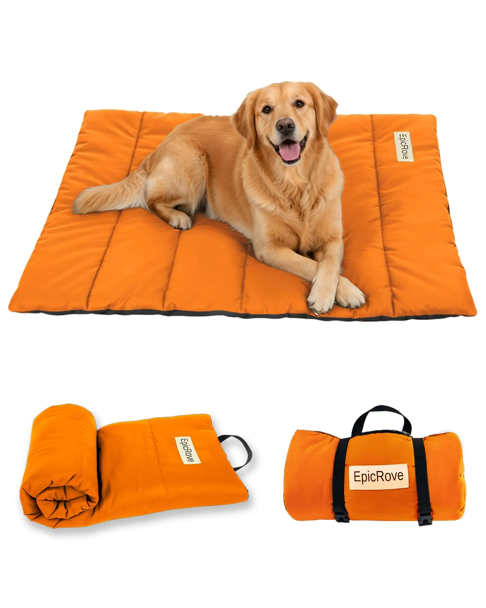 EpicRove Coperta per cani da viaggio impermeabile e antiscivolo, 110 x 68 cm, lavabile, arancione - immagine 1