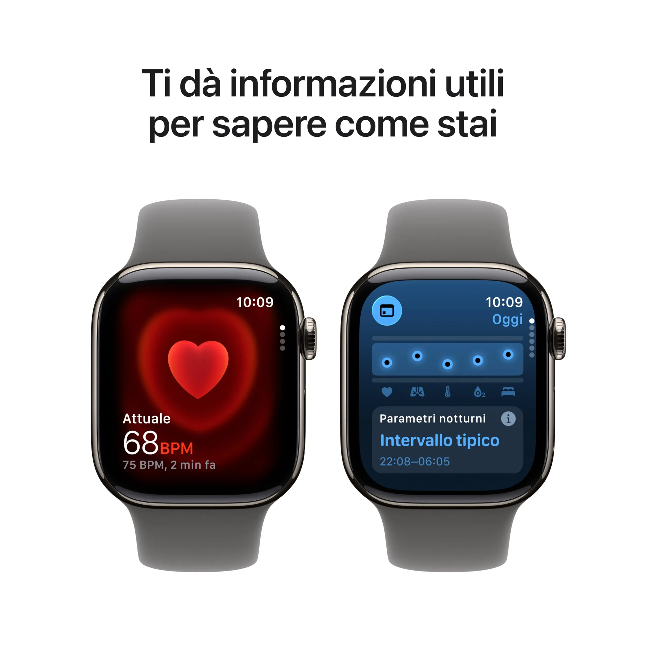 Apple Watch Series 11 GPS + Cellular, Cassa 42 mm, Titanio naturale, Cinturino Sport grigio pietra - M/L - immagine 4