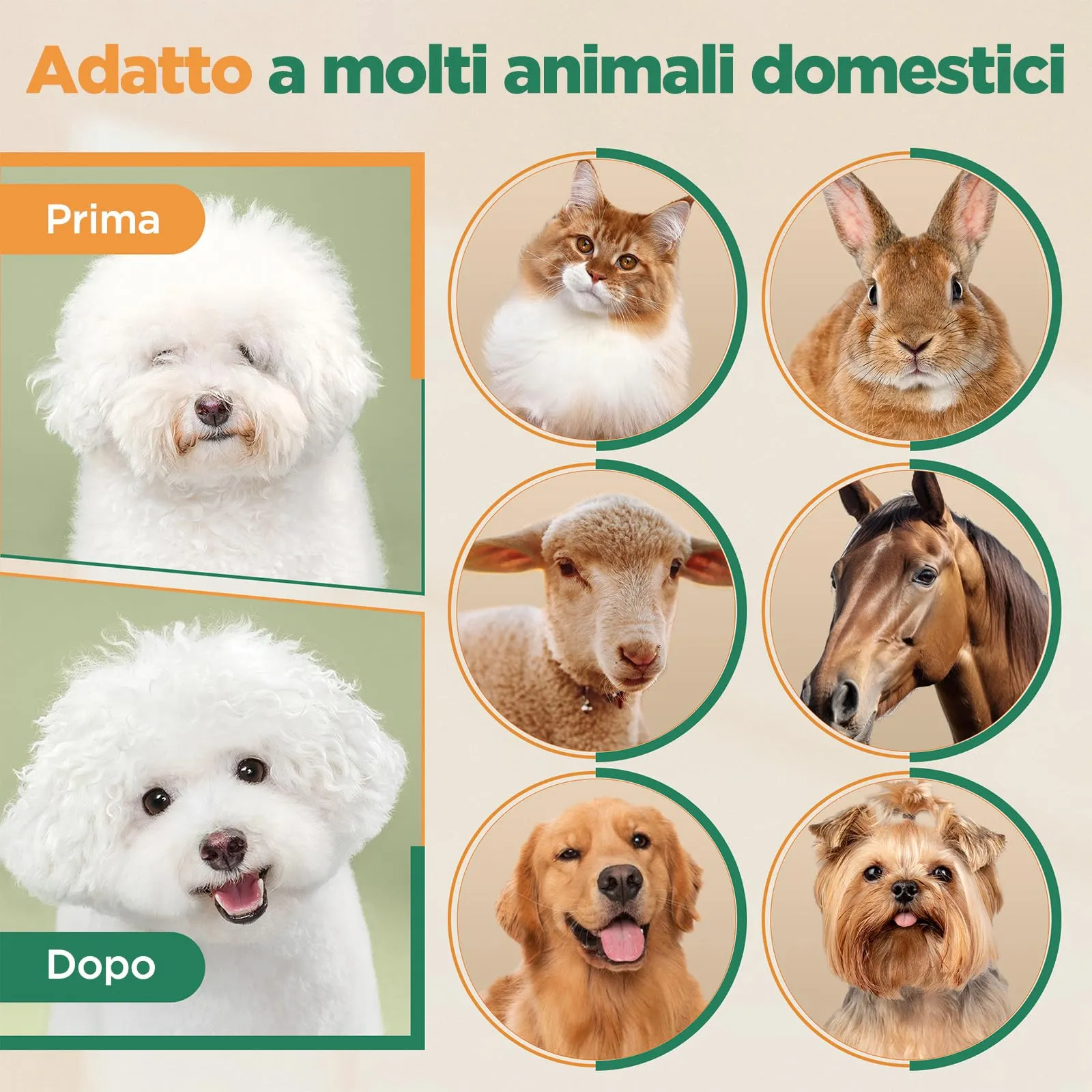 Gimars Tosatrice Professionale per Cani e Gatti, Impermeabile IPX7, Dorata - immagine 8