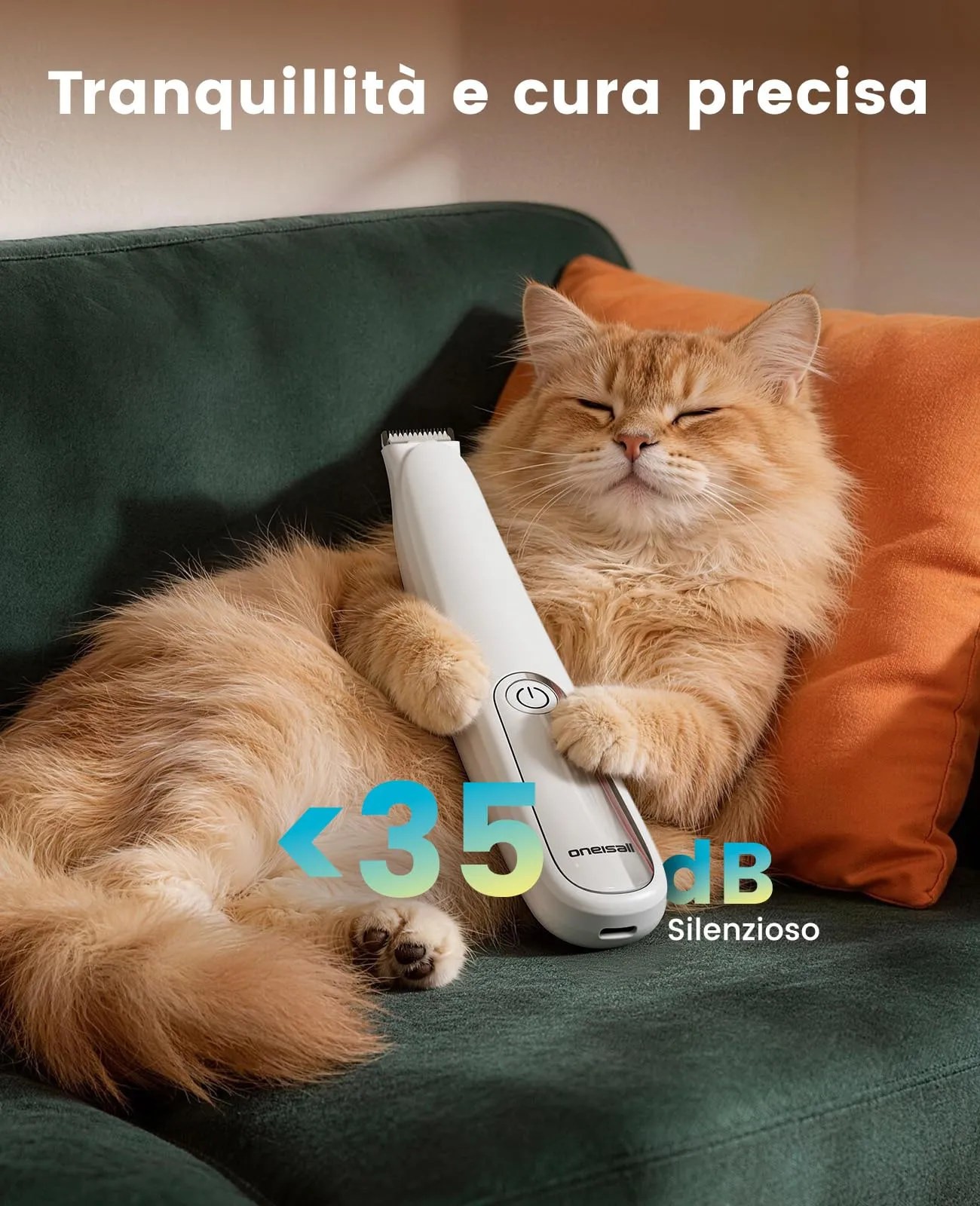 Oneisall Paw Trim Pro Tagliaunghie per Gatti e Cani con Luce LED, Versione 2026, Ultrasilenzioso, FC13 - immagine 4