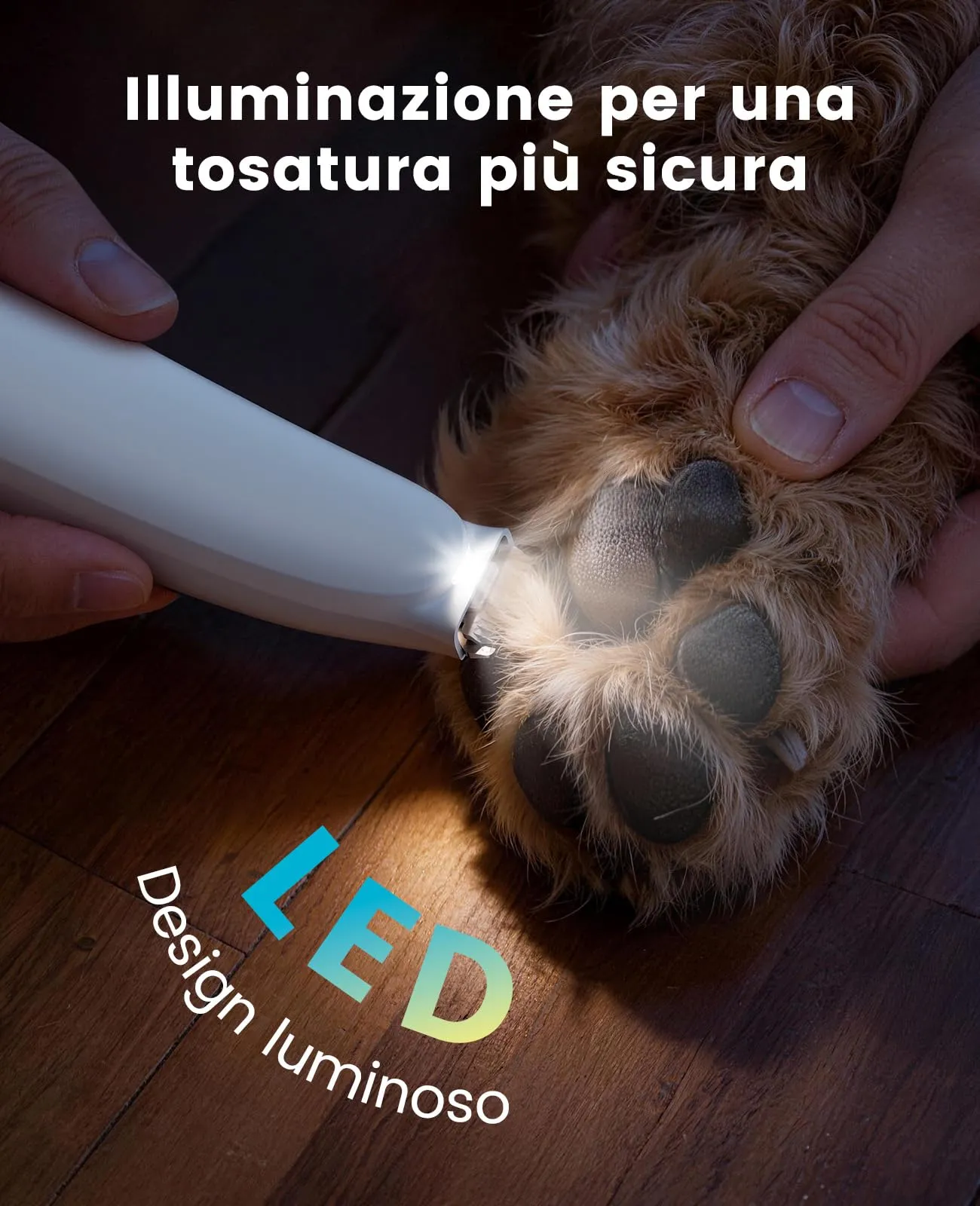 Oneisall Paw Trim Pro Tagliaunghie per Gatti e Cani con Luce LED, Versione 2026, Ultrasilenzioso, FC13 - immagine 6