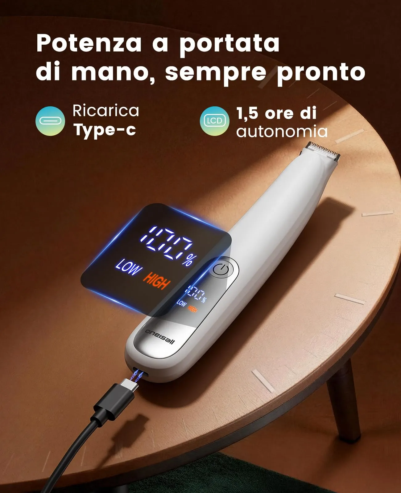 Oneisall Paw Trim Pro Tagliaunghie per Gatti e Cani con Luce LED, Versione 2026, Ultrasilenzioso, FC13 - immagine 8