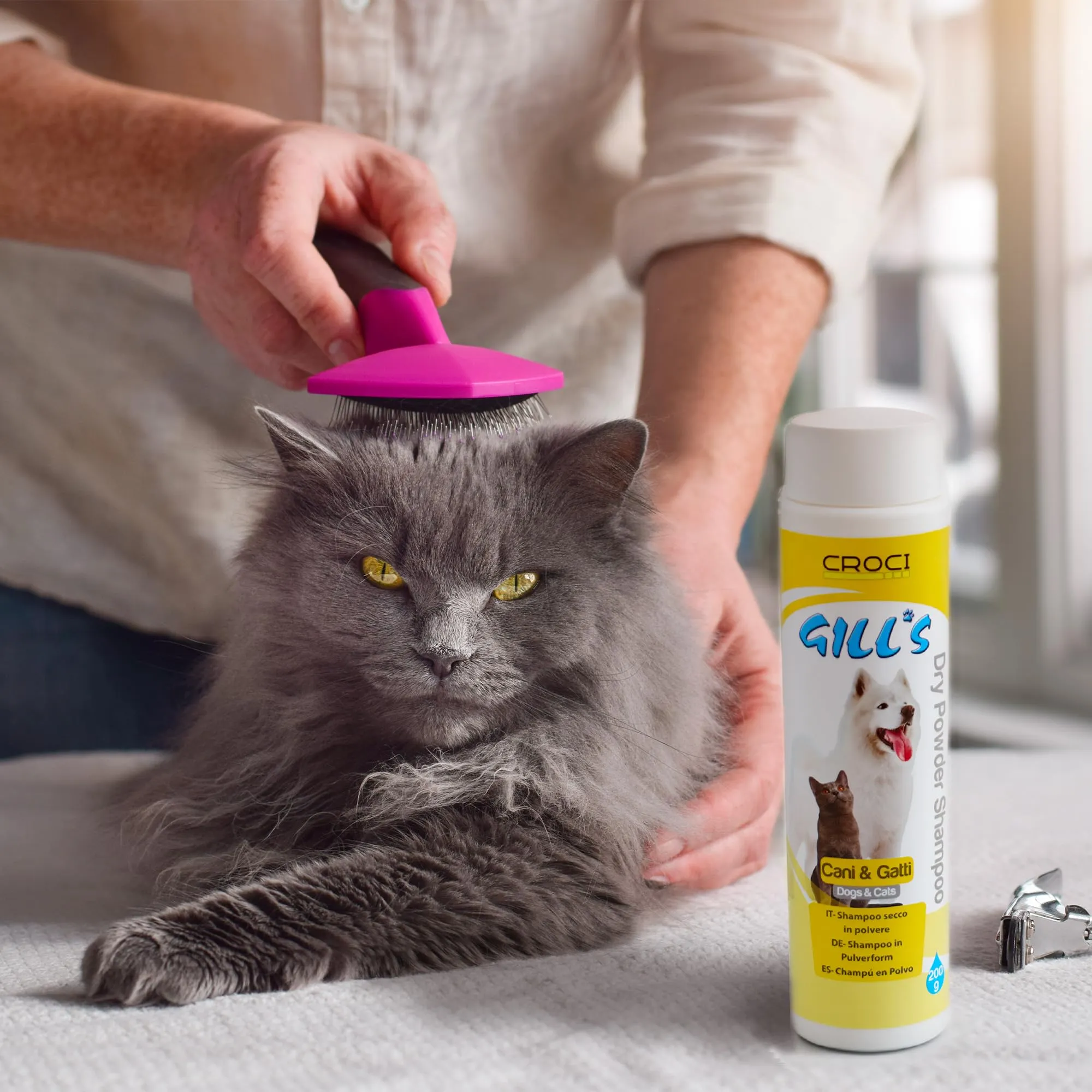 Croci Gill's Shampoo Secco in Polvere per Cani e Gatti, 200g - immagine 6