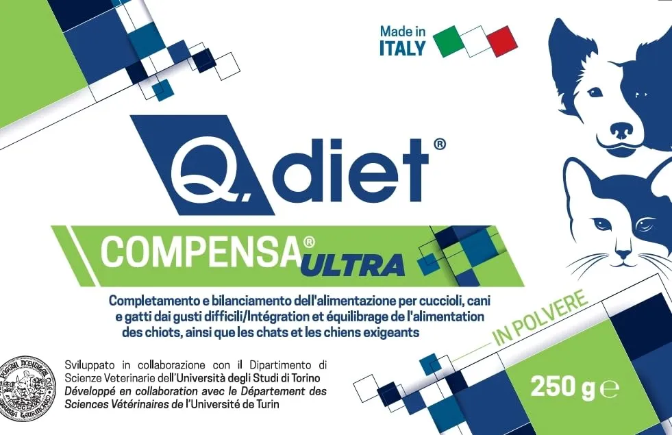 Q.Diet Compensa Ultra per Cane e Gatto, 250g in Polvere - immagine 6