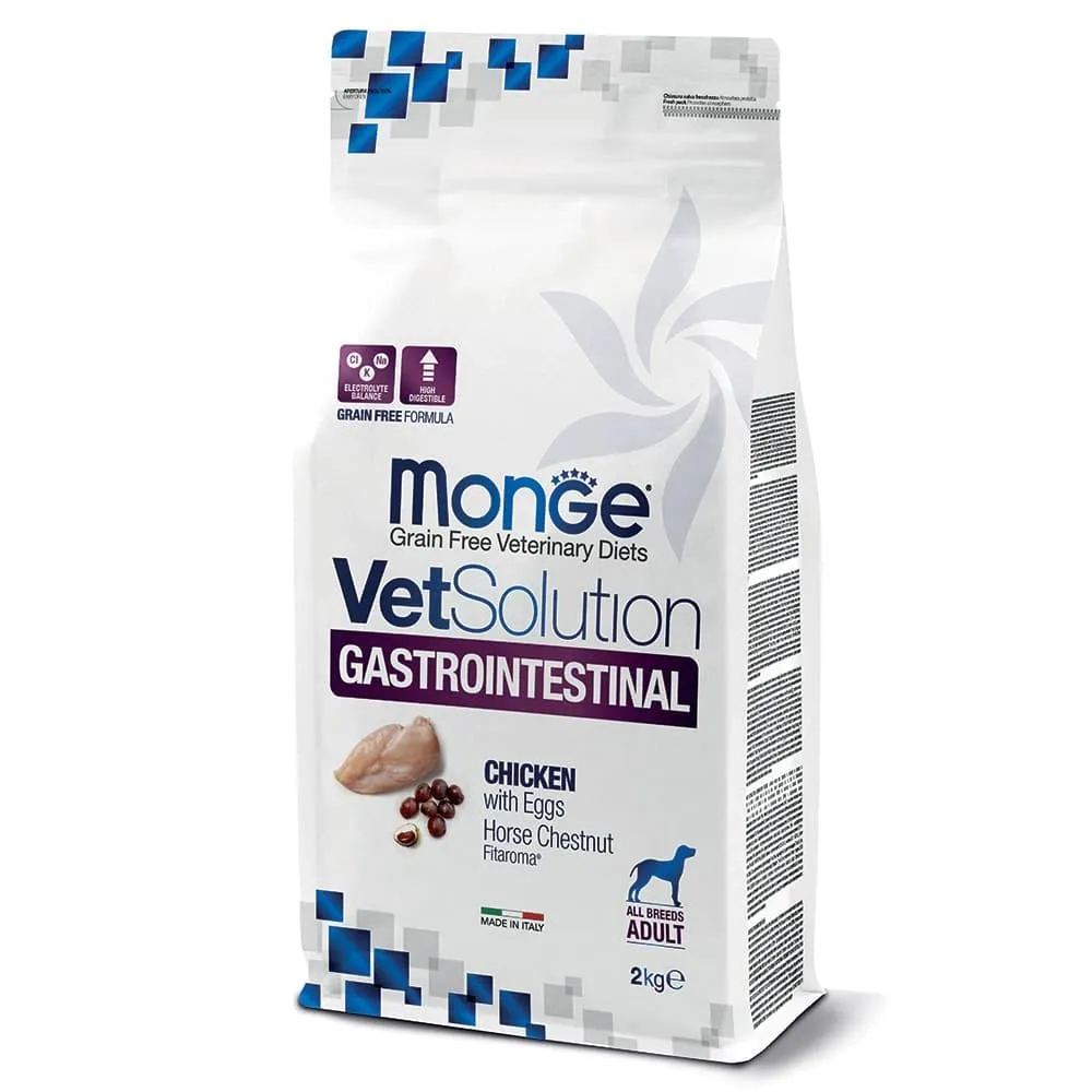 Monge Vetsolution Gastrointestinal Dog Dry Food, Chicken and Egg, 2 kg - immagine 1