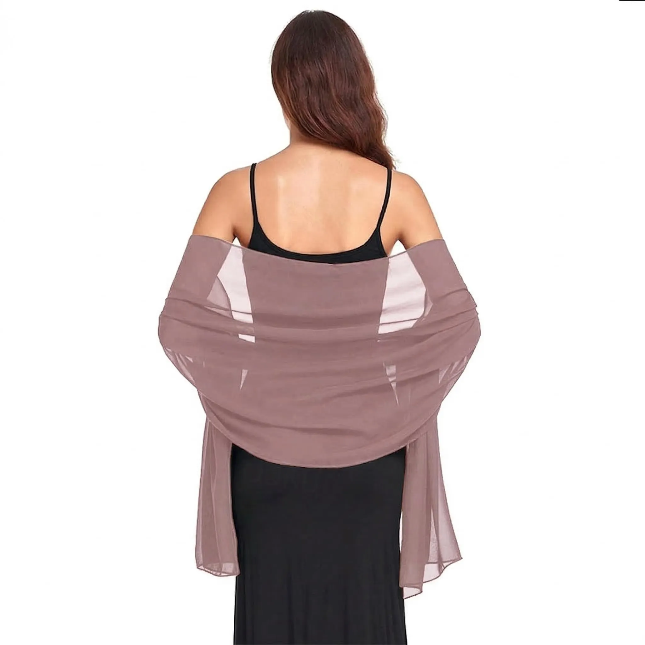 Van Der Rich Stola in Mussola di Seta Foulard Scialle Leggero Donna Bordeaux - immagine 1