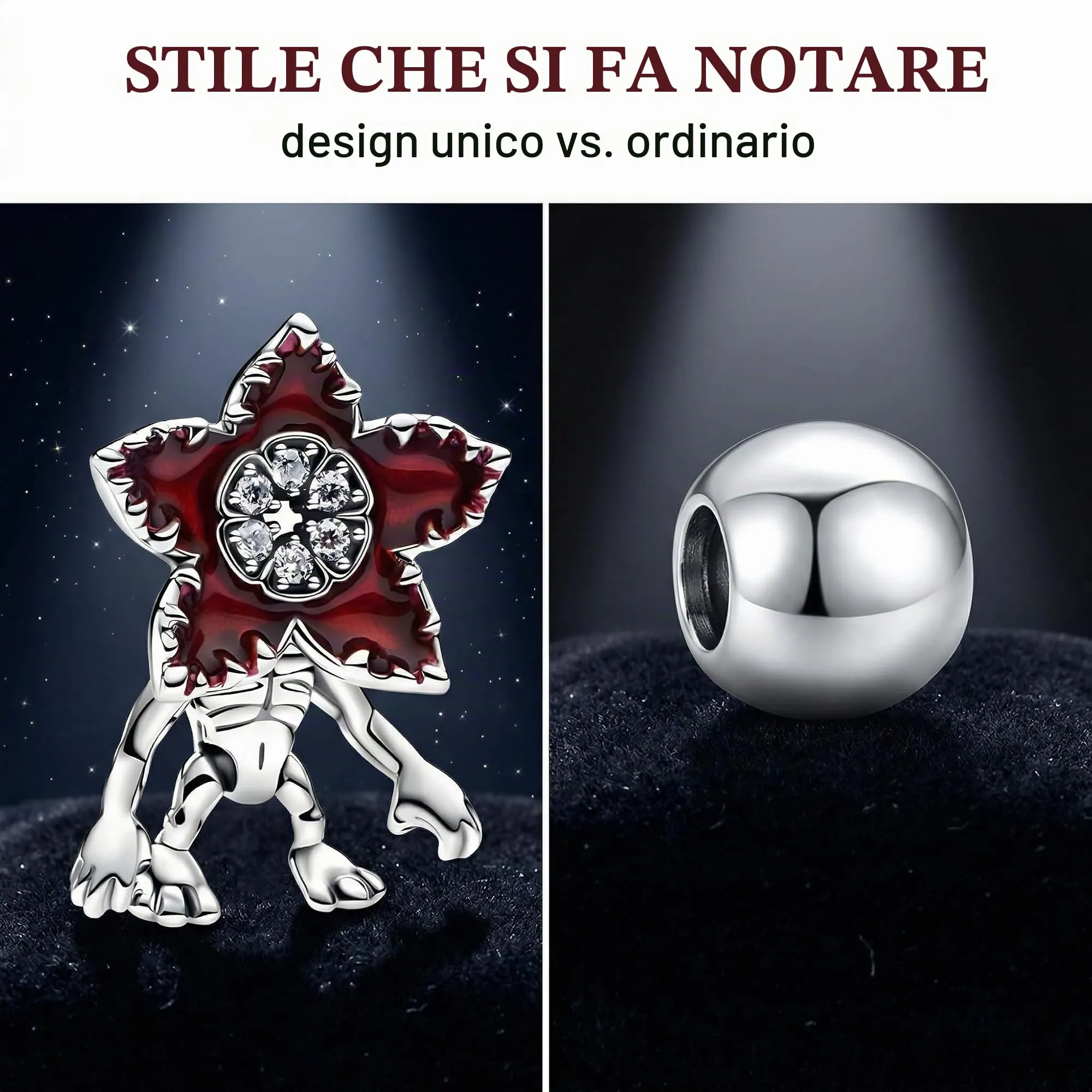 BAUCH Charm Strange Things per bracciale Pandora, Lega di acciaio, Multicolore - immagine 6