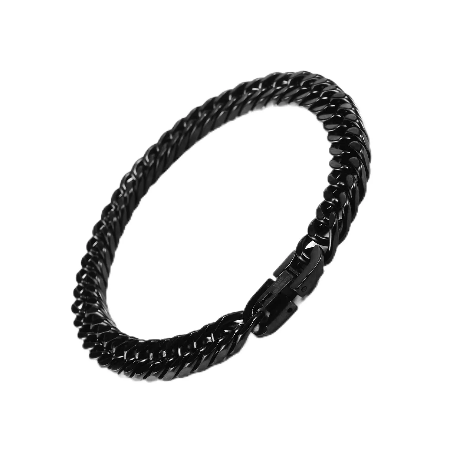 VGWON Bracciale Cubano in Acciaio Inox 316L da 8mm per Uomo, 23 cm - immagine 1