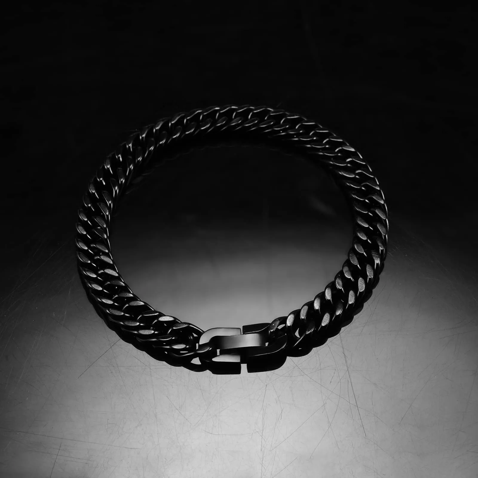 VGWON Bracciale Cubano in Acciaio Inox 316L da 8mm per Uomo, 23 cm - immagine 4
