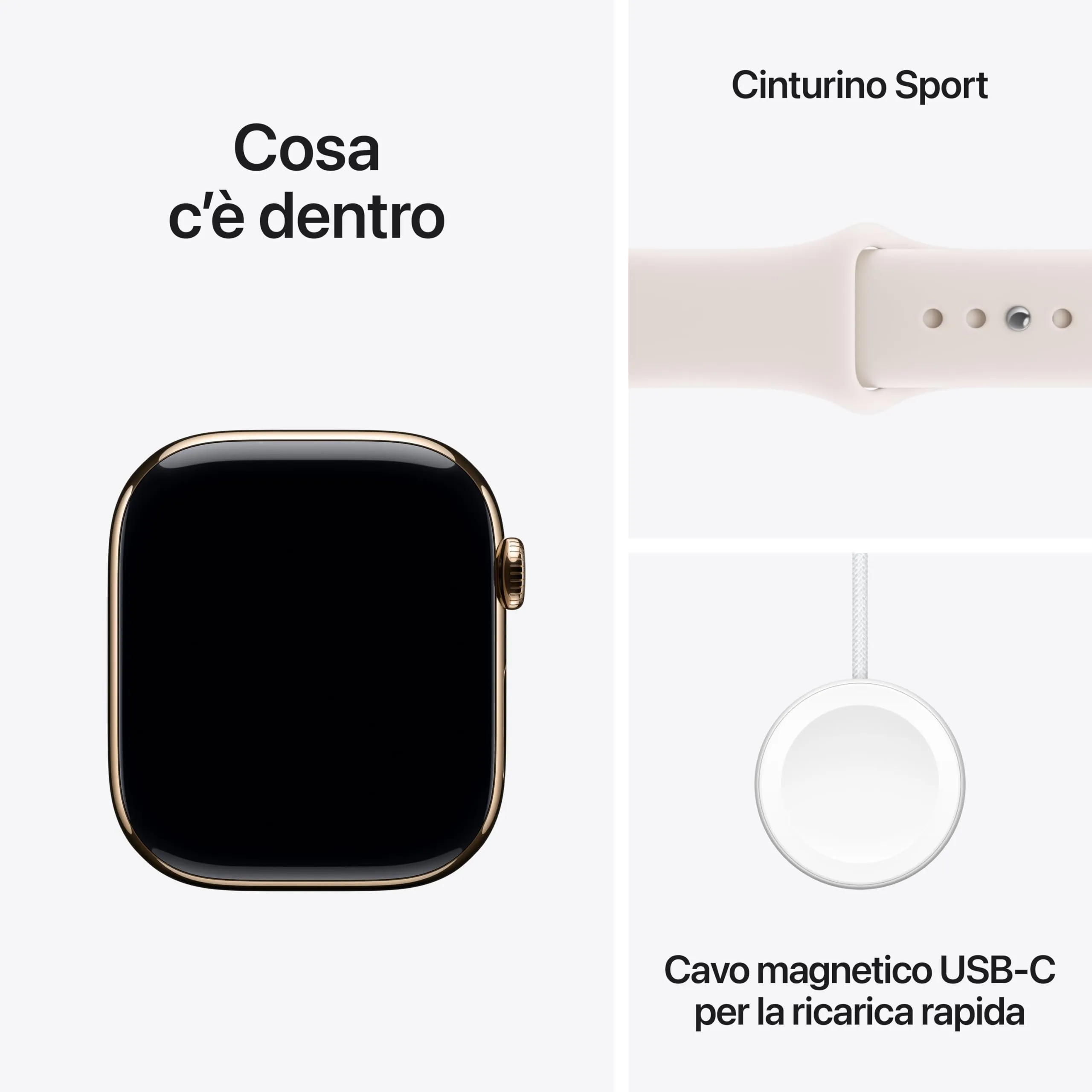 Apple Watch Series 11 GPS + Cellular, 46 mm, Titanio Oro, Cinturino Sport Rosa Fard, S/M - immagine 6