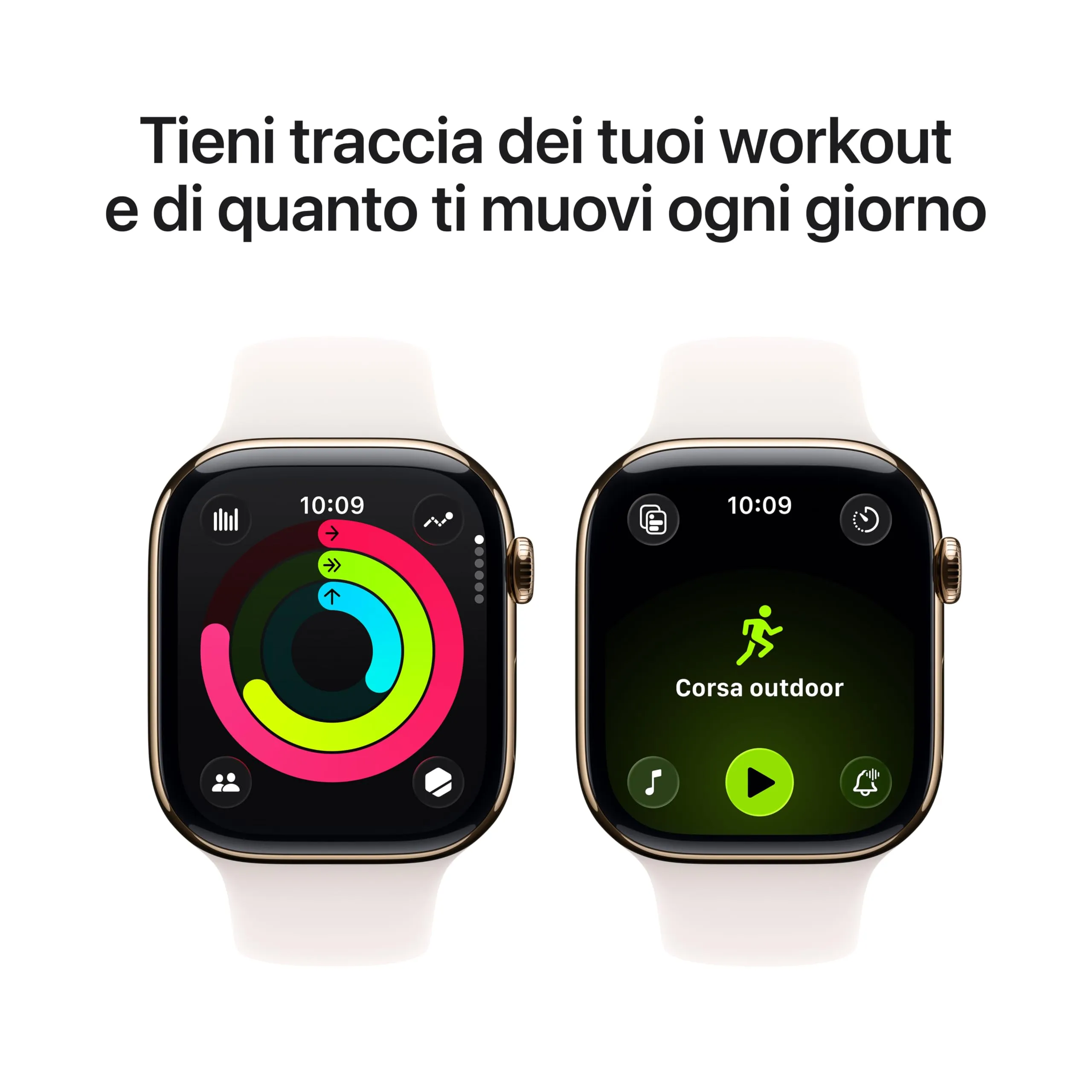 Apple Watch Series 11 GPS + Cellular, Cassa 46 mm, Titanio Oro, Cinturino Sport Rosa Fard, M/L - immagine 3