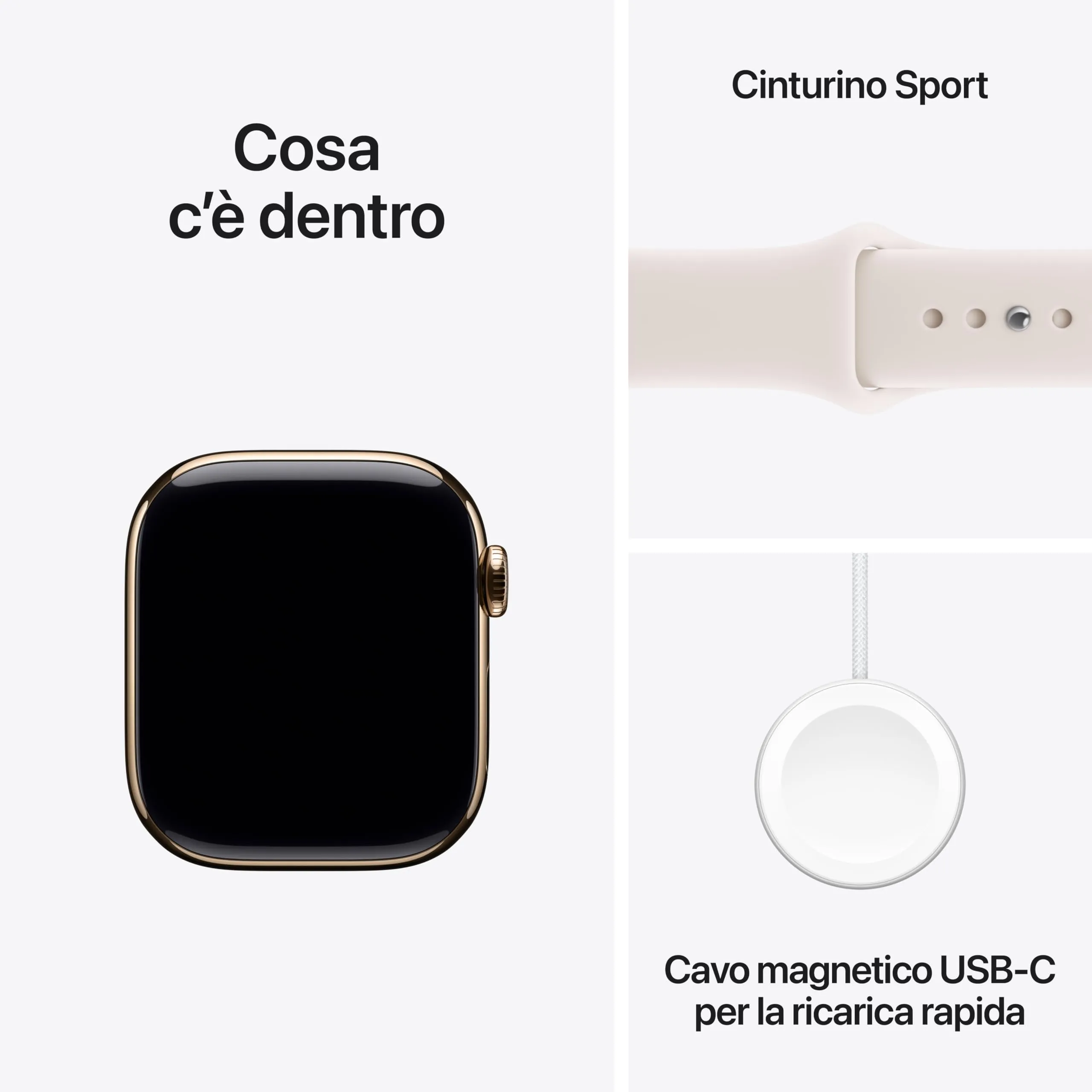 Apple Watch Series 11 GPS + Cellular, Cassa 42 mm, Titanio Oro, Cinturino Sport Rosa Fard - S/M - immagine 6