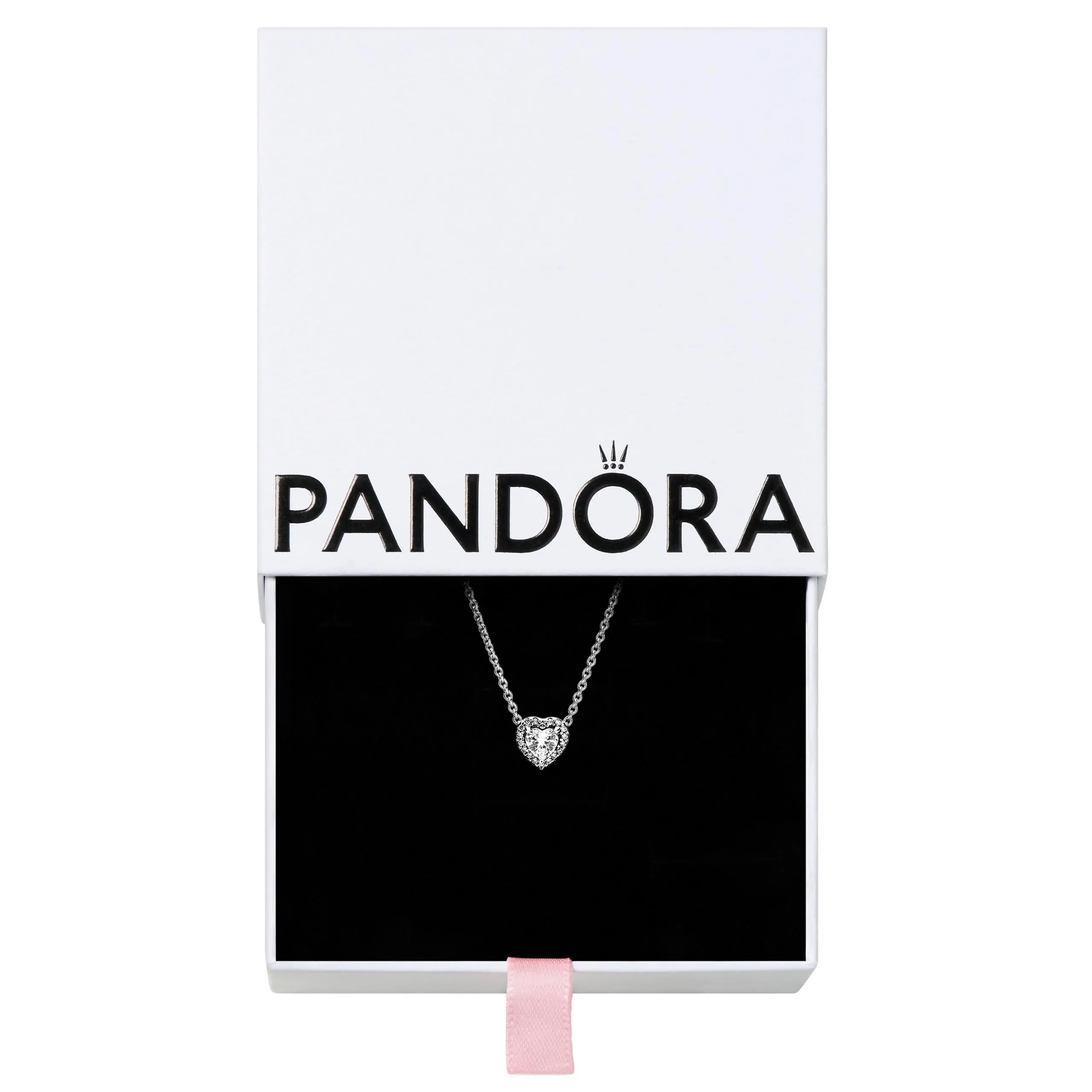 Pandora Timeless Collana con cuore in rilievo in argento Sterling e zirconi cubici trasparenti - immagine 1