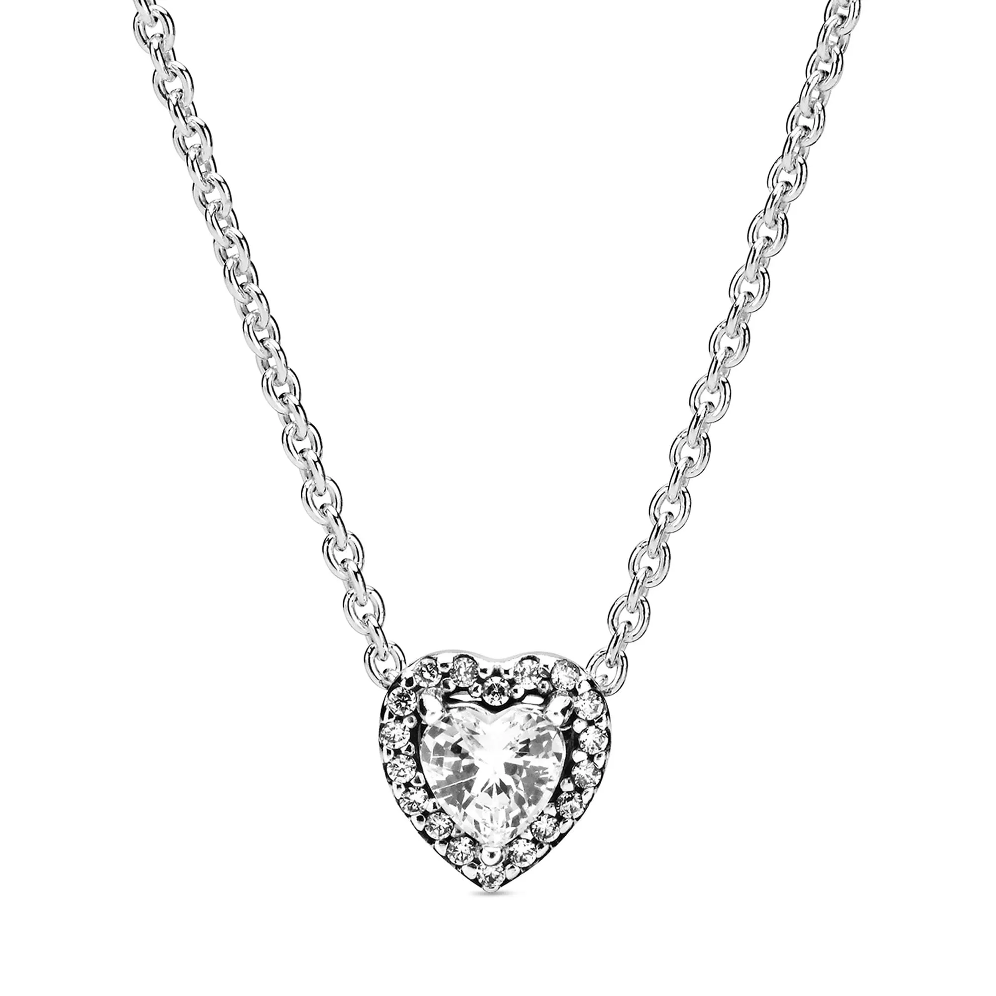 Pandora Timeless Collana con cuore in rilievo in argento Sterling e zirconi cubici trasparenti - immagine 2