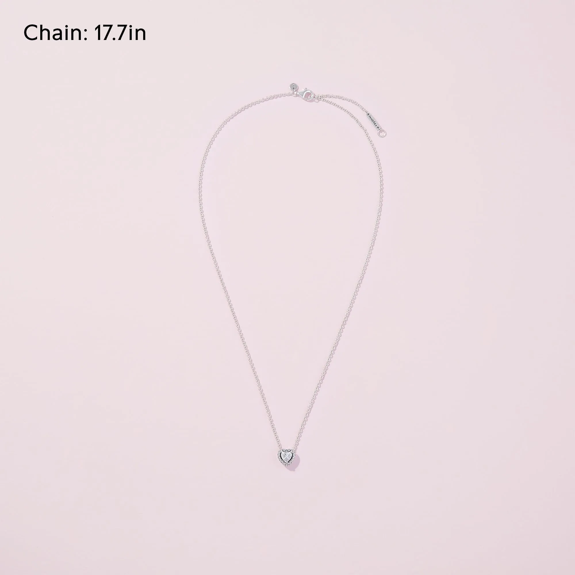 Pandora Timeless Collana con cuore in rilievo in argento Sterling e zirconi cubici trasparenti - immagine 6