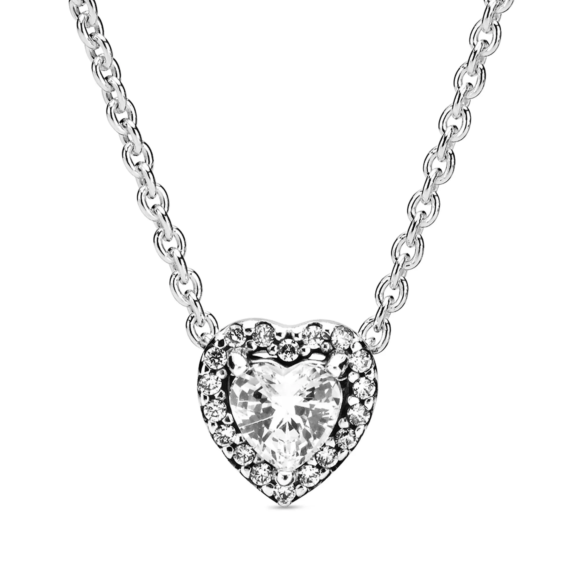 Pandora Timeless Collana con cuore in rilievo in argento Sterling e zirconi cubici trasparenti - immagine 7